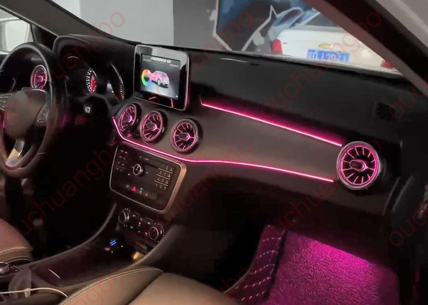 Ouchuangbo Ambient Light For 2013-2019 RHD LHD GLA W156 CLA W117 A Class W176 Ambiance Kit Lamp Backlight Kit Moodlight Decoration Environmental Lights