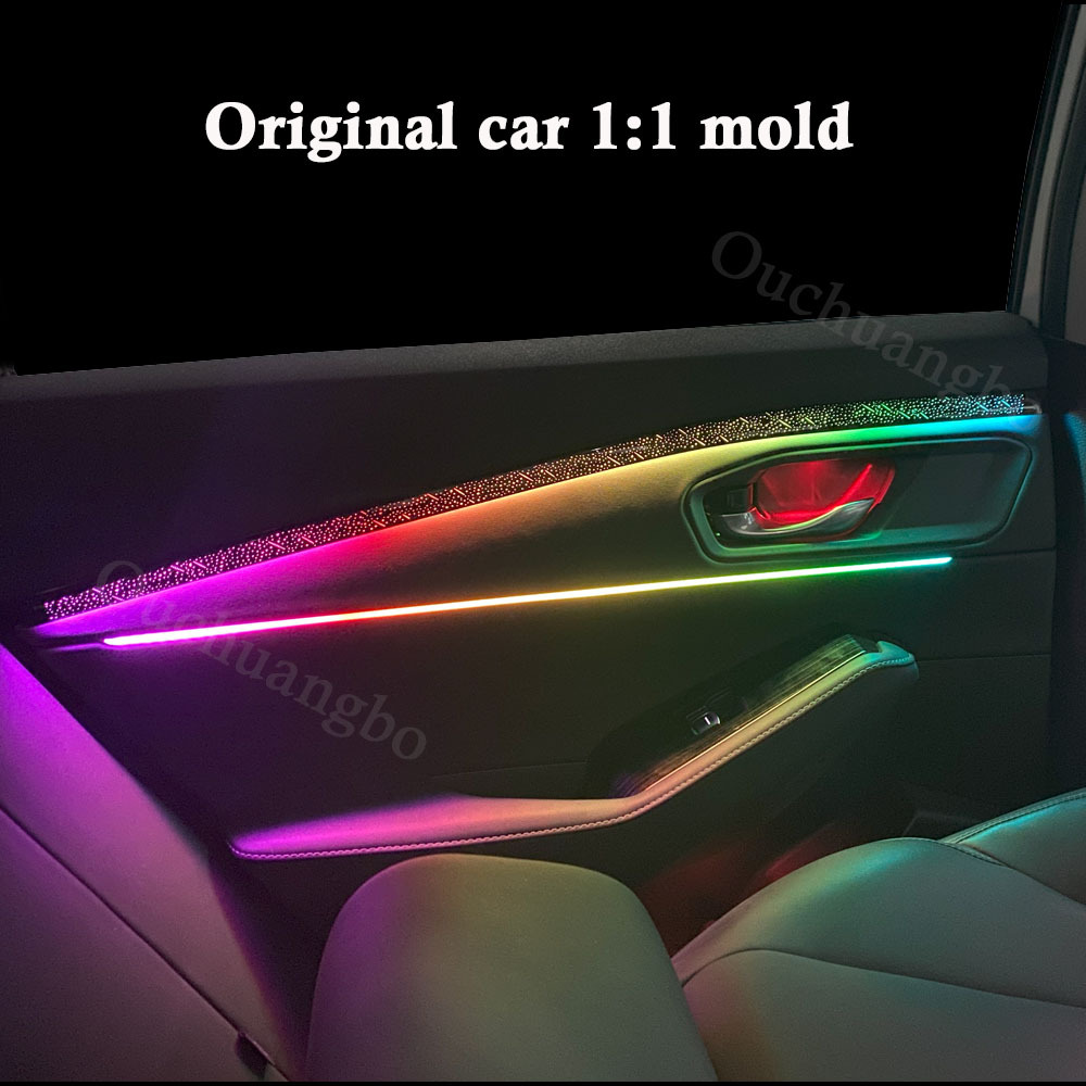Ouchuangbo LED Ambient Light For Honda Accord  2023-2025 Ambiance Kit Lamp Backlight Kit Moodlight Decoration Environmental Lights