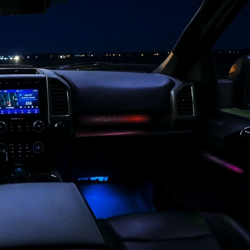 Ouchuangbo Ambient Light For Ford F150 F-150 2016-2019 Ambiance Kit Lamp LED Backlight Kit Moodlight Environmental Lights Decorative Panel