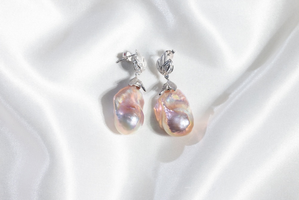 Pearls Ear ring 13~15mm