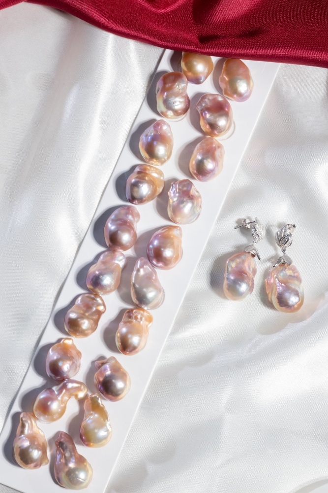 Pearls Ear ring 13~15mm