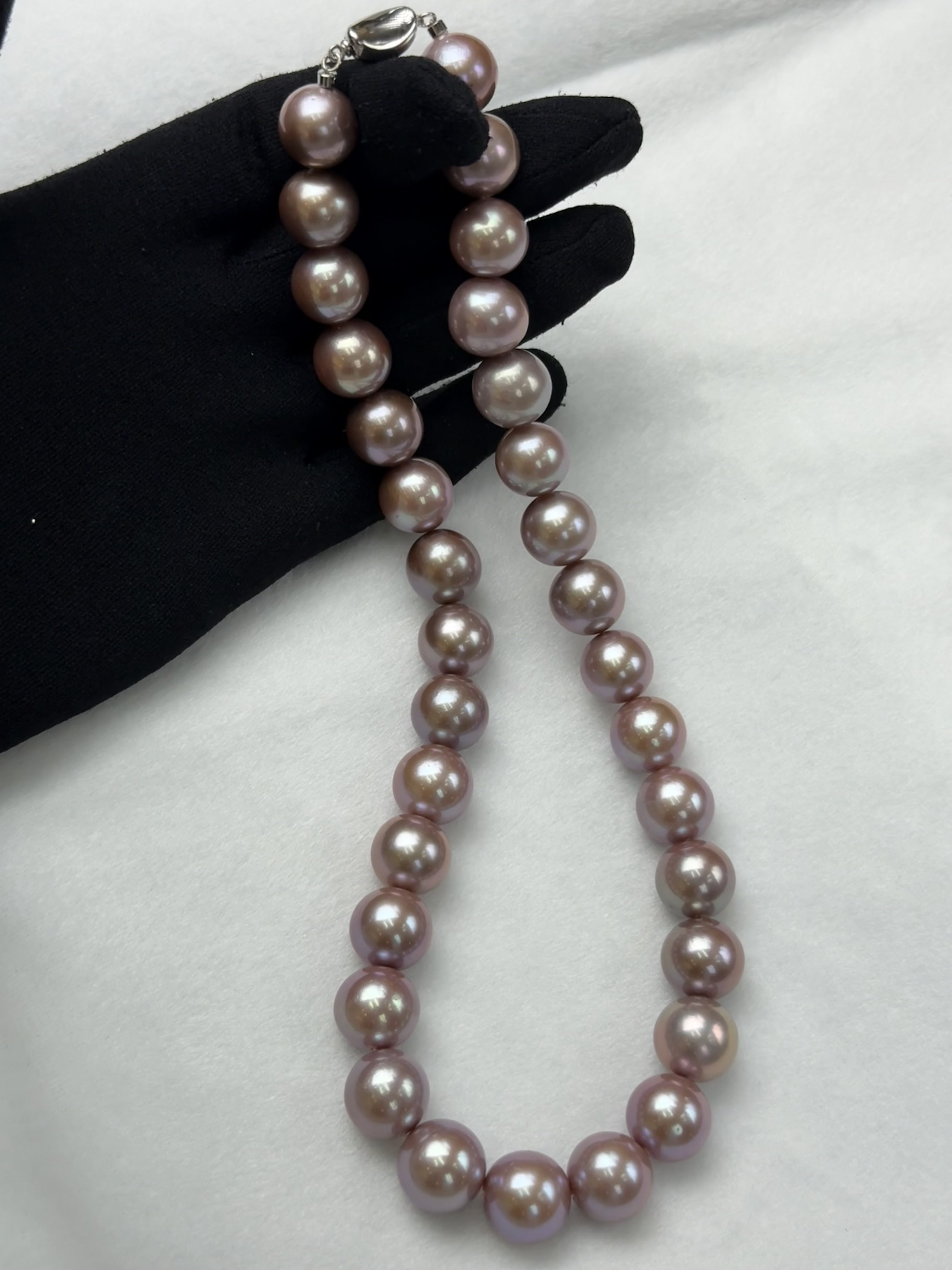 5A Natural Purple Pearl Strand 13~14mm
