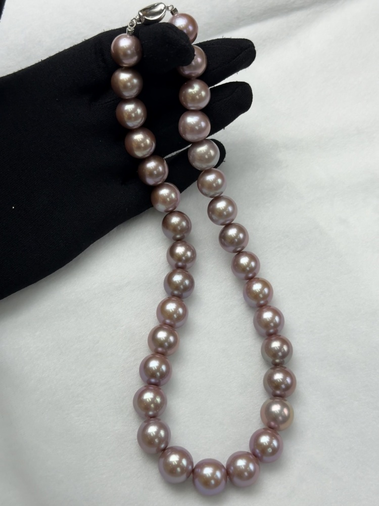 5A Natural Purple Pearl Strand 13~14mm