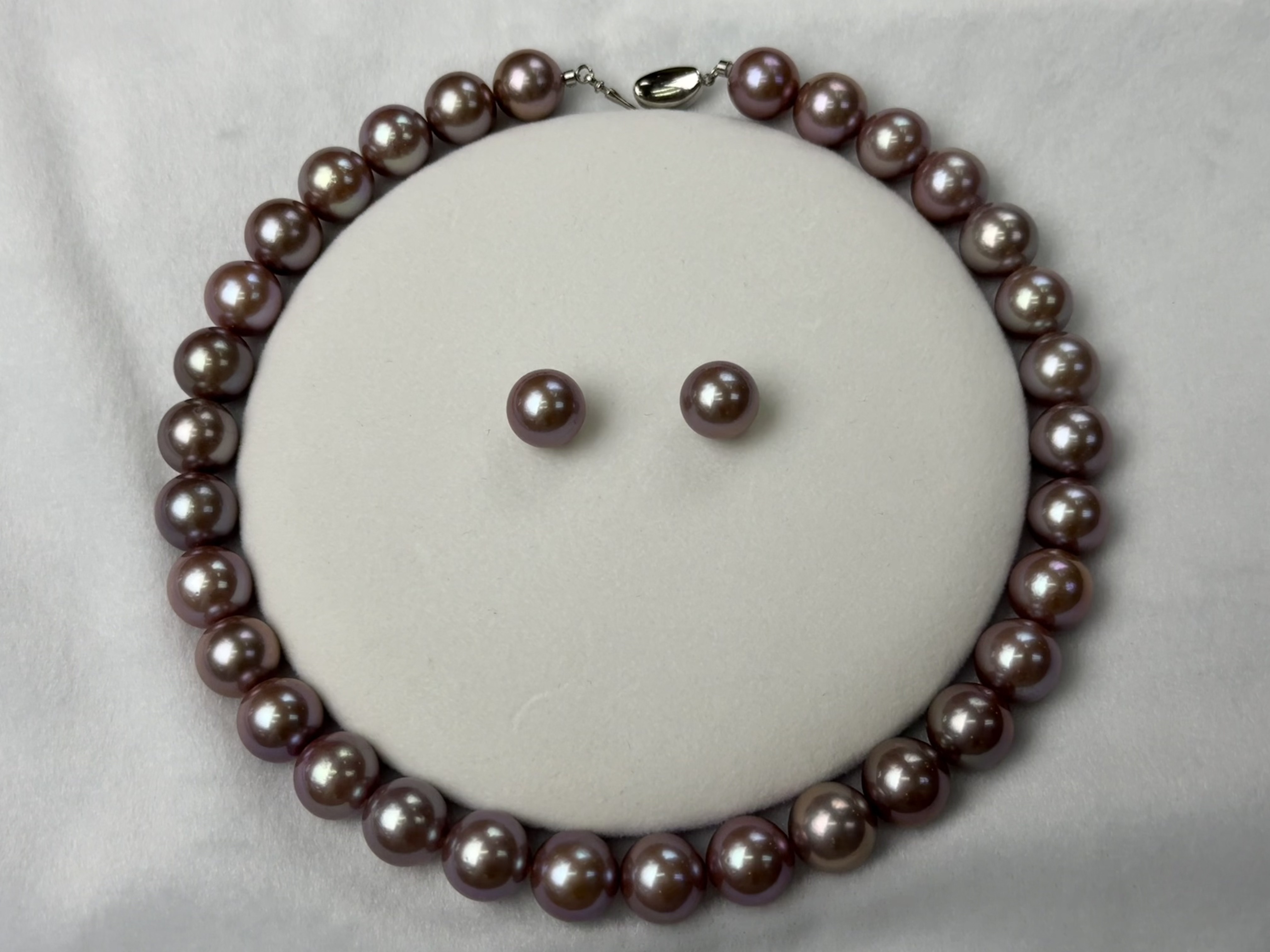 5A Natural Purple Pearl Strand 13~14mm