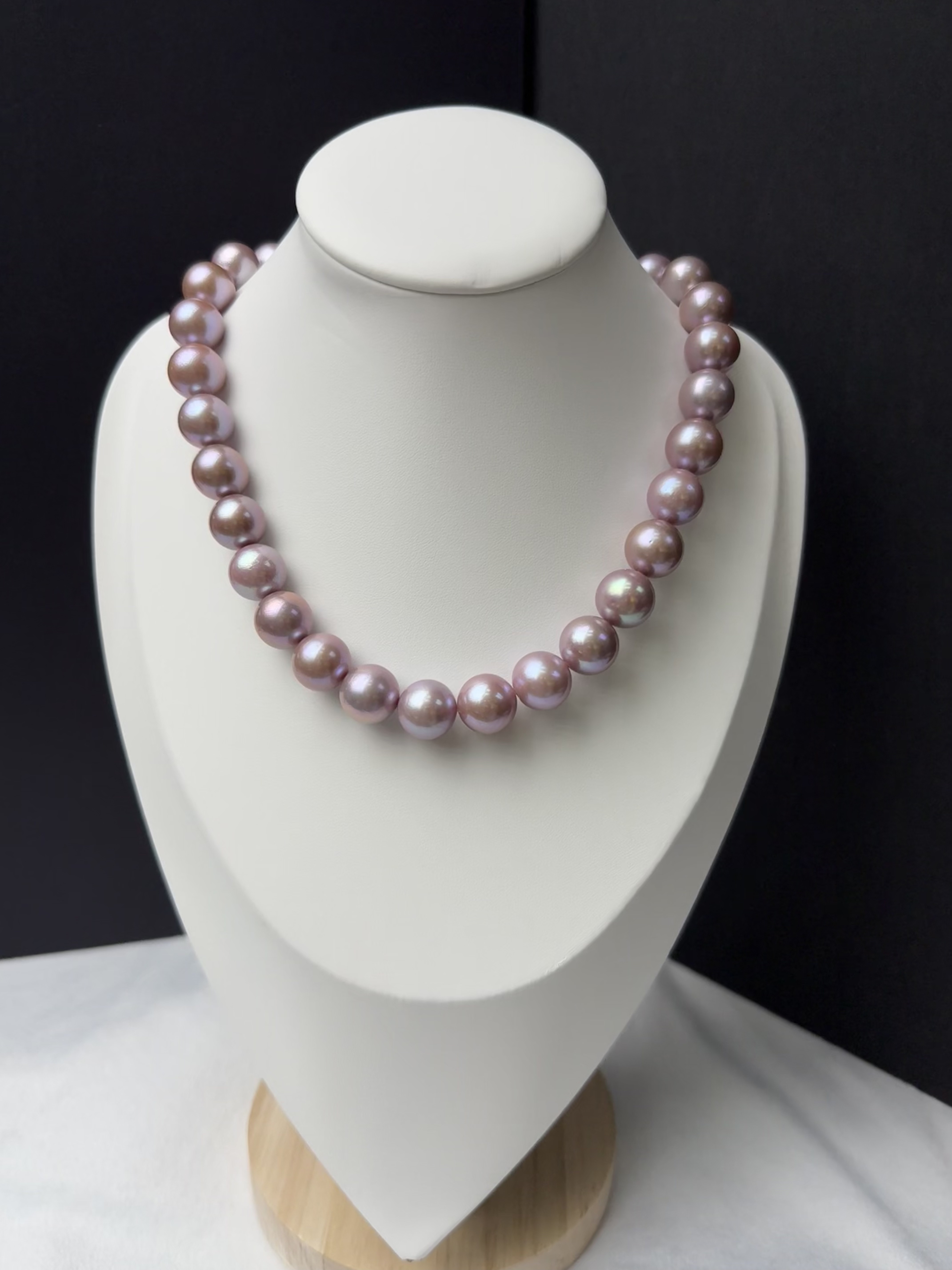 5A Natural Purple Pearl Strand 13~14mm