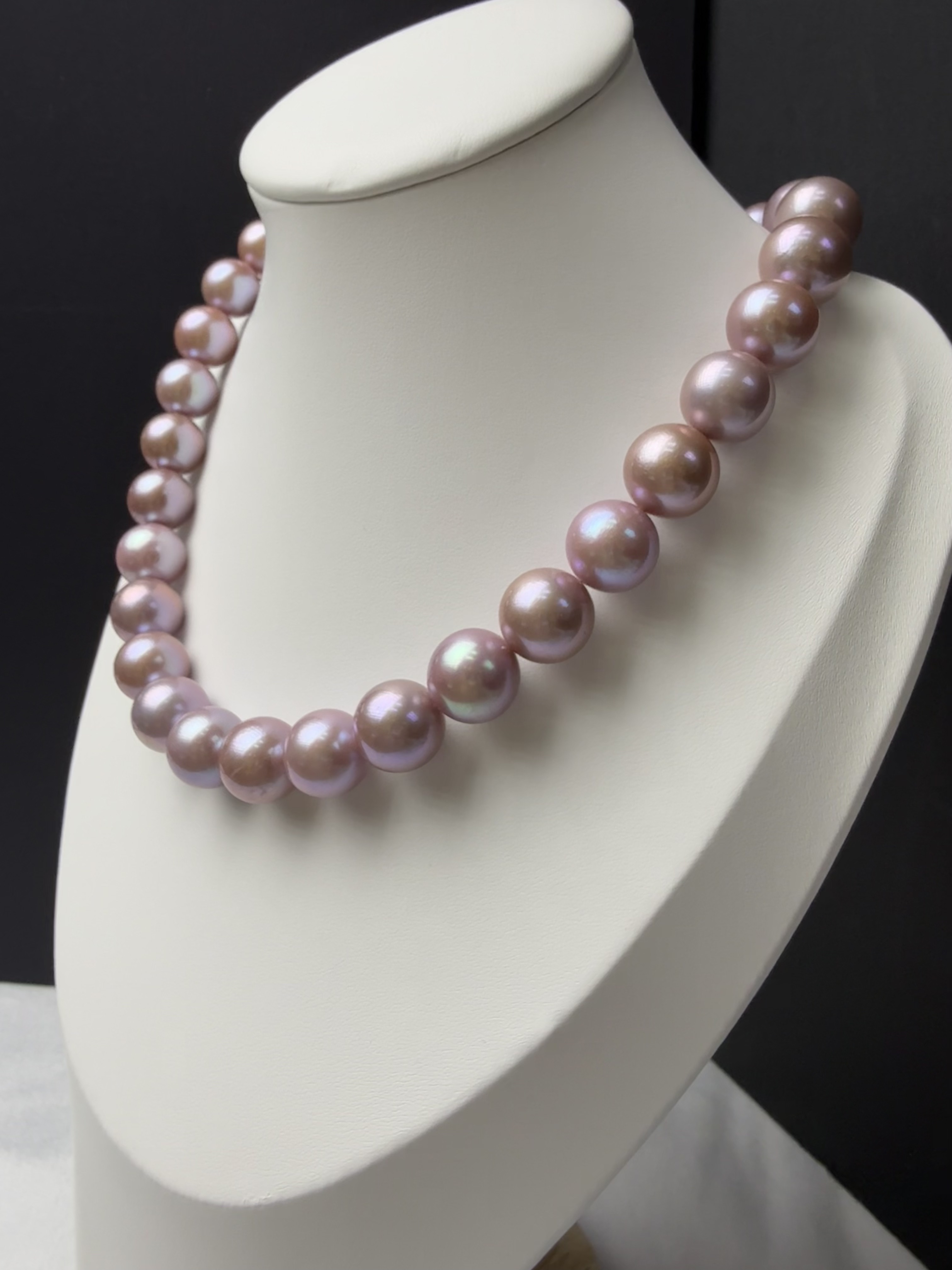 5A Natural Purple Pearl Strand 13~14mm