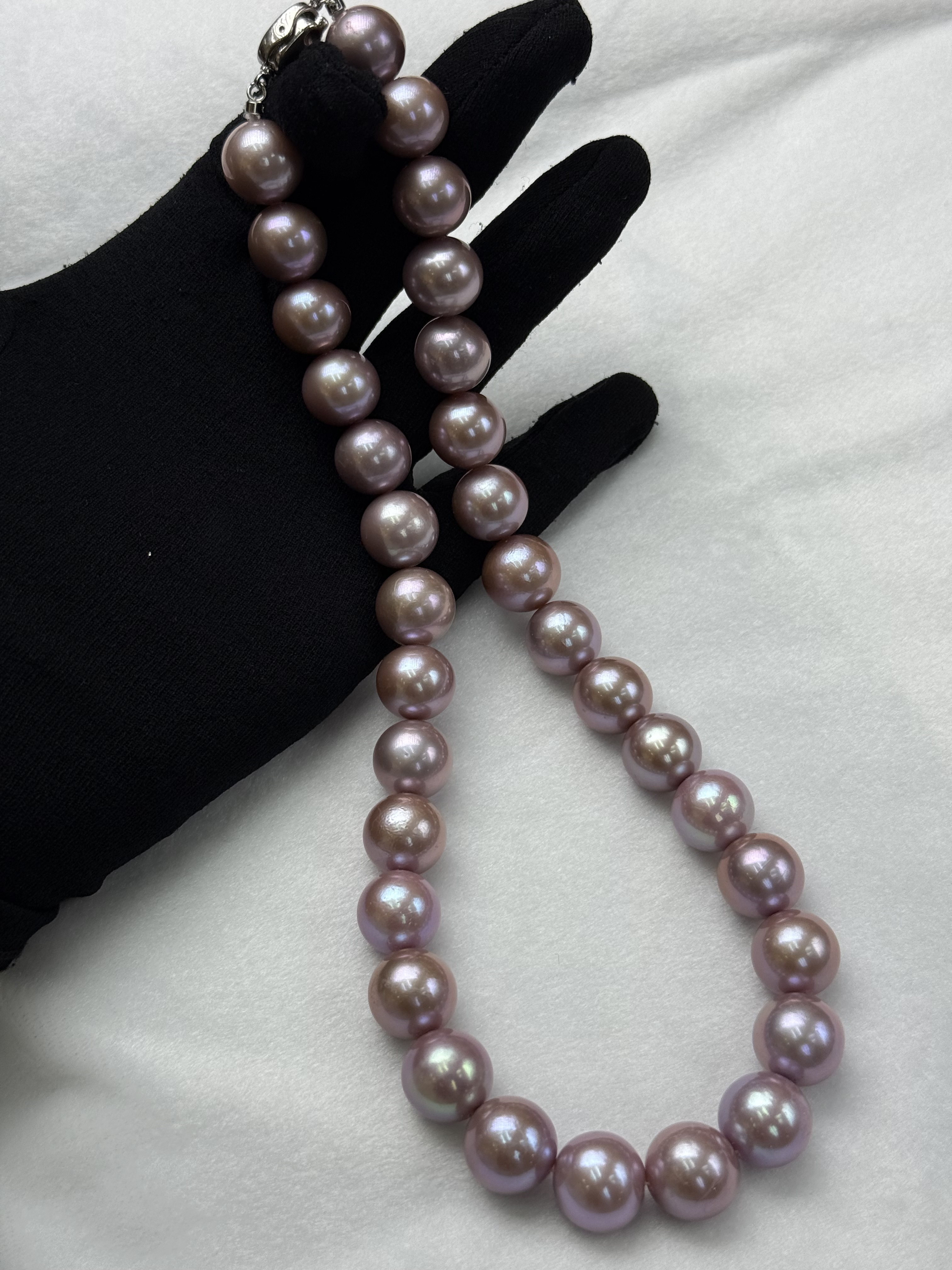 5A Natural Purple Pearl Strand 13~14mm