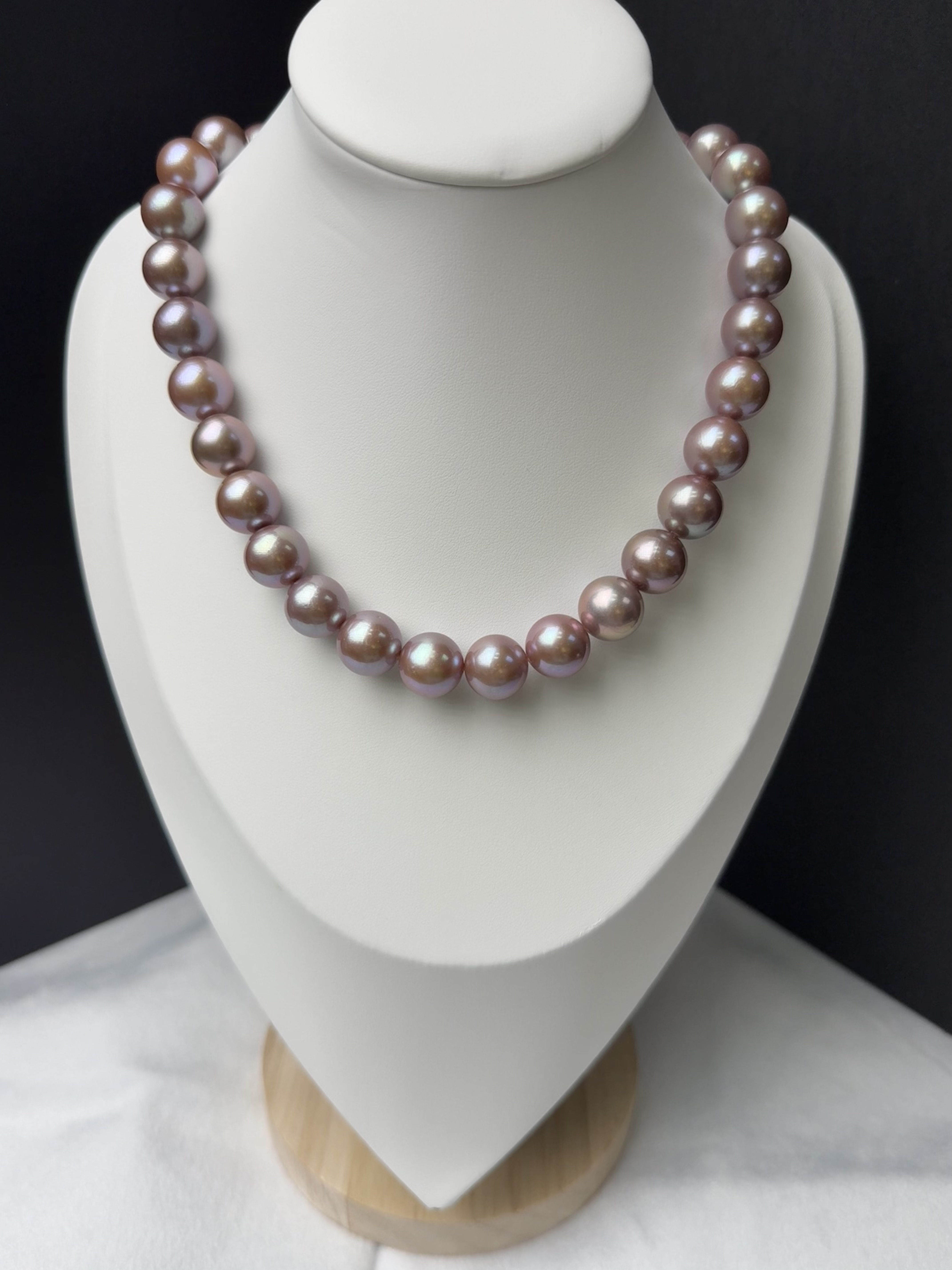 5A Natural Purple Pearl Strand 13~14mm