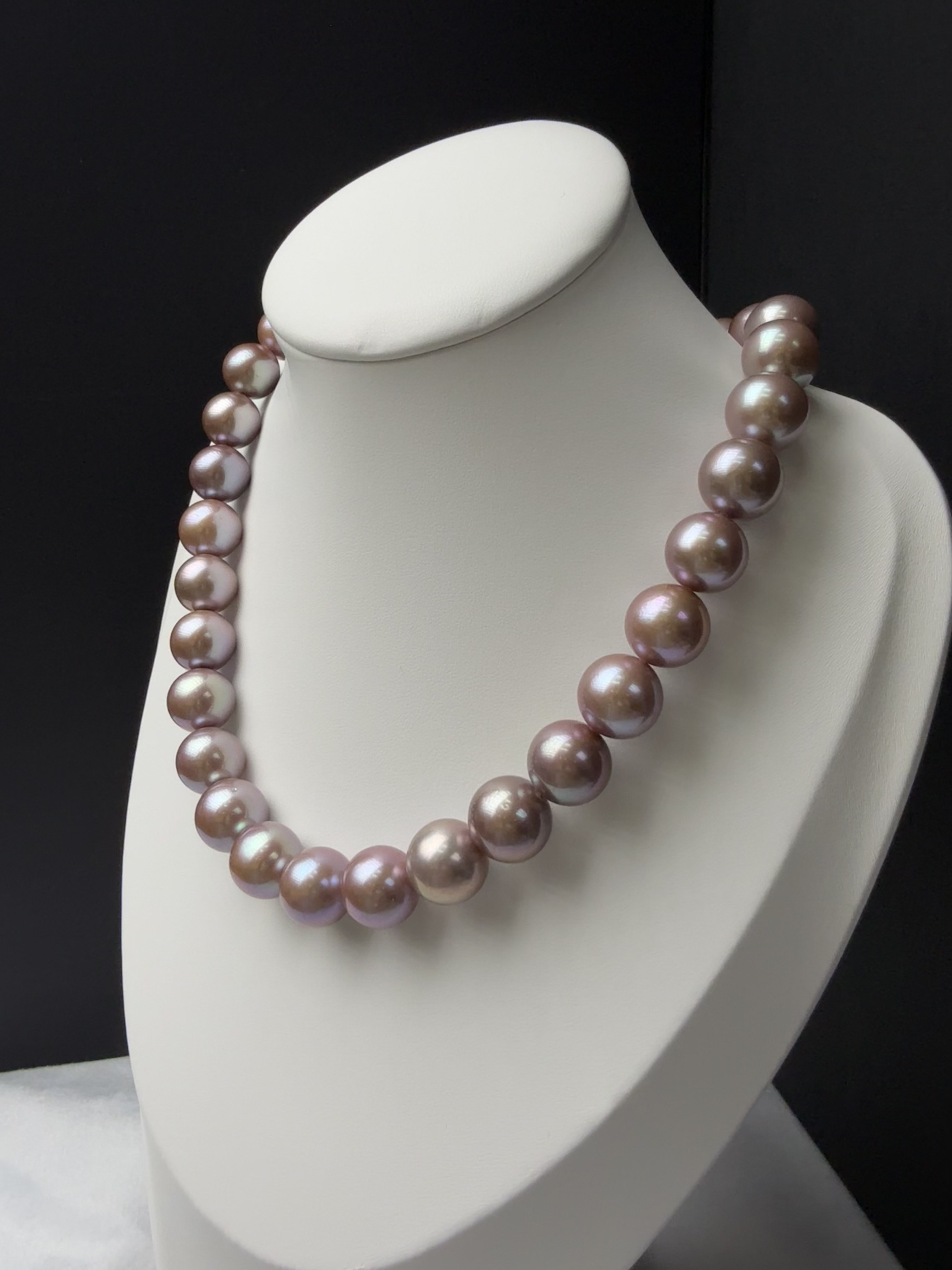 5A Natural Purple Pearl Strand 13~14mm