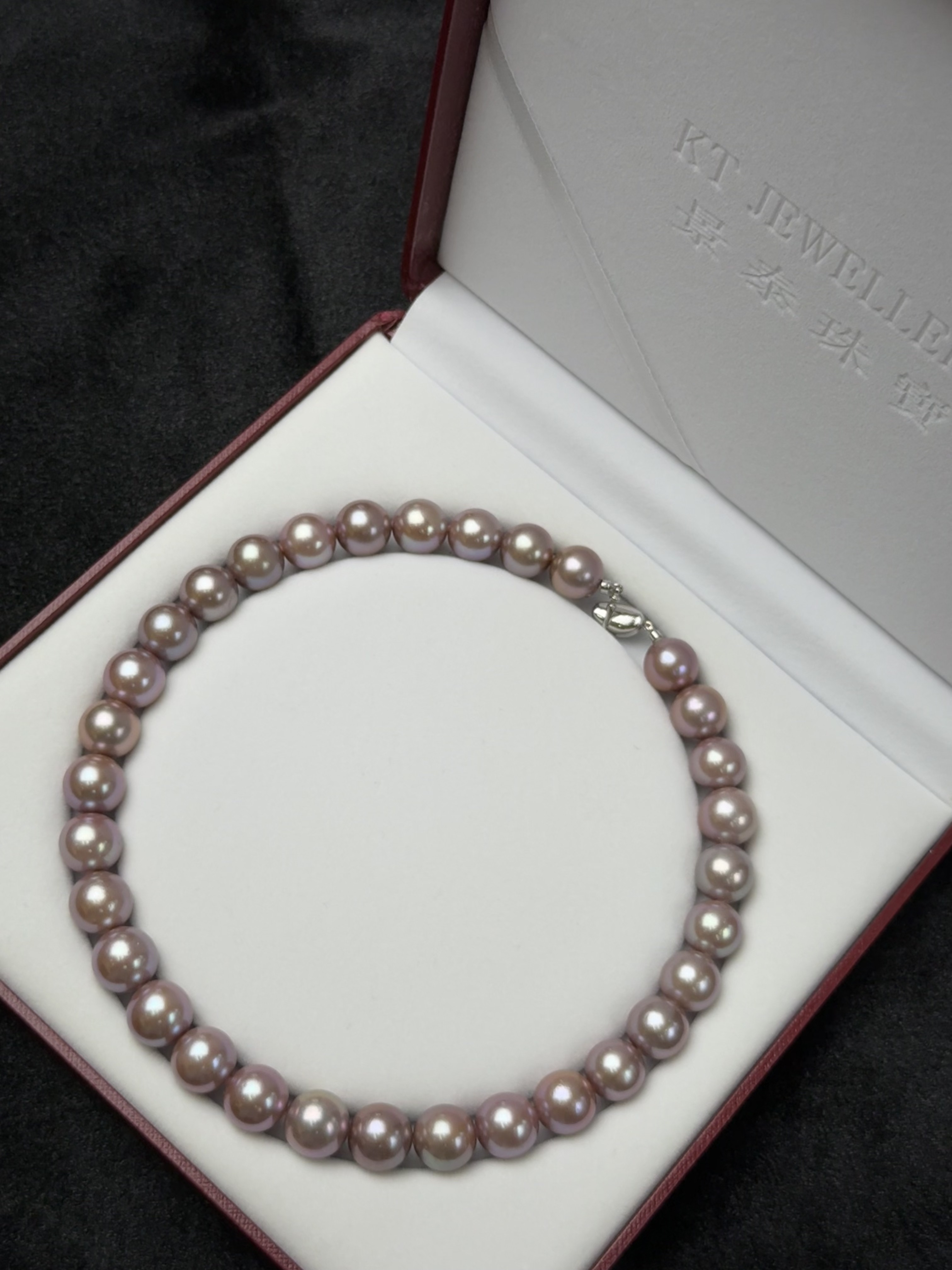 5A Natural Purple Pearl Strand 13~14mm