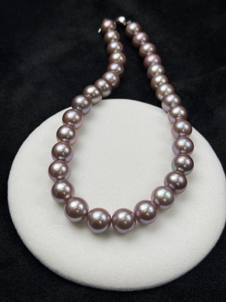5A Natural Purple Pearl Strand 13~14mm
