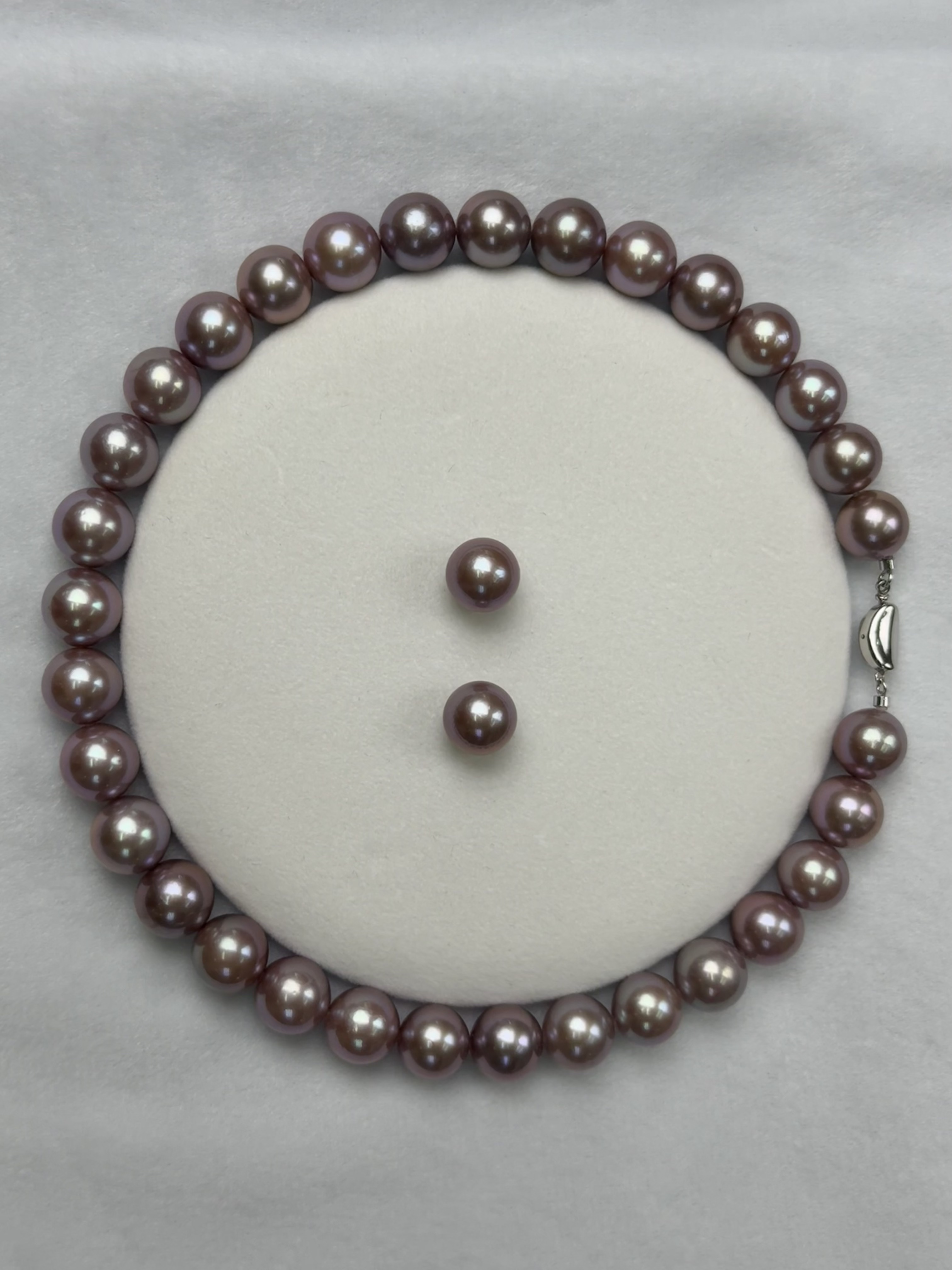 5A Natural Purple Pearl Strand 13~14mm