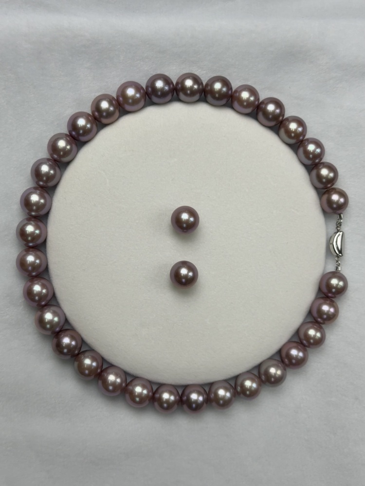 5A Natural Purple Pearl Strand 13~14mm