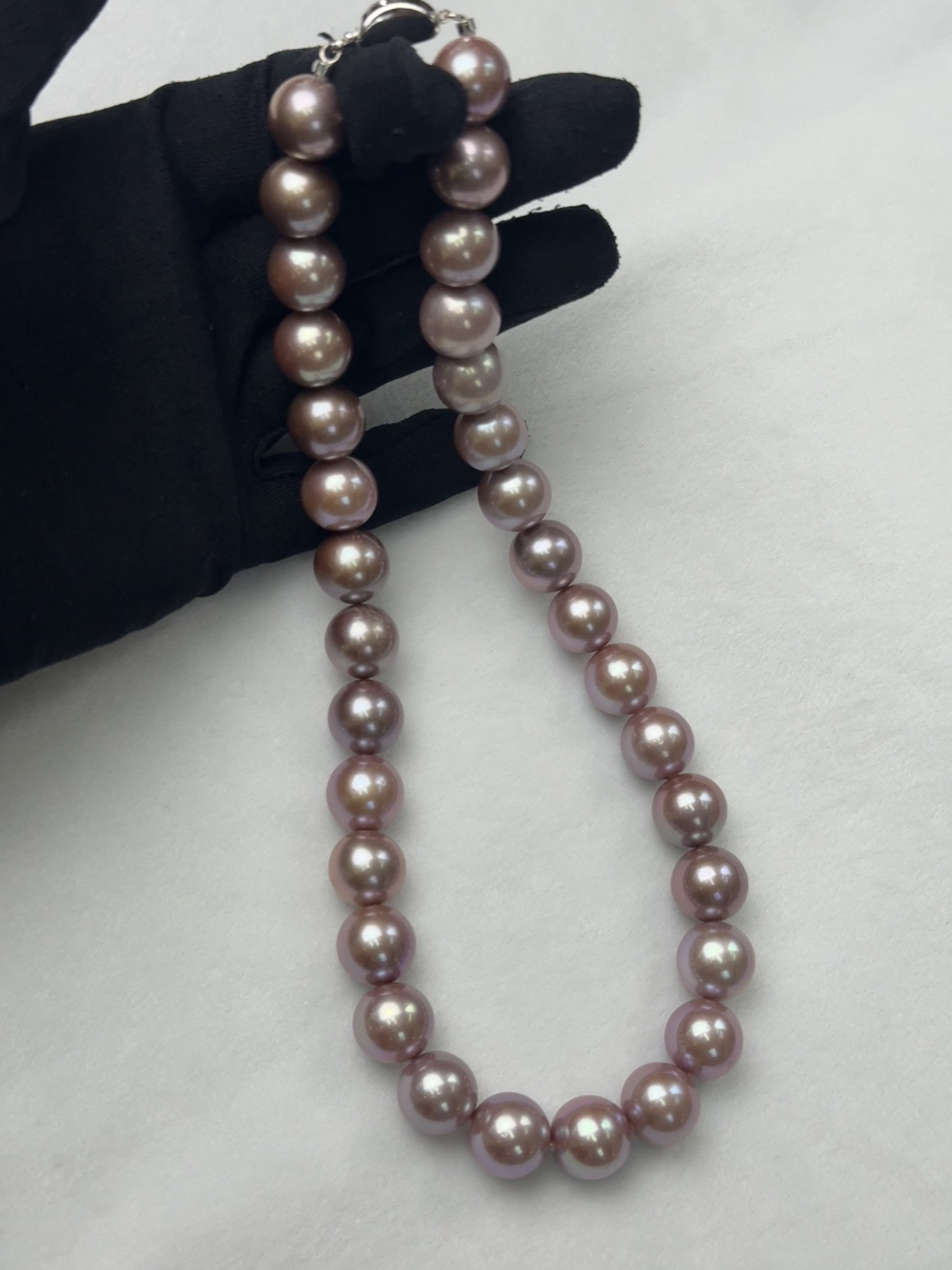5A Natural Purple Pearl Strand 13~14mm