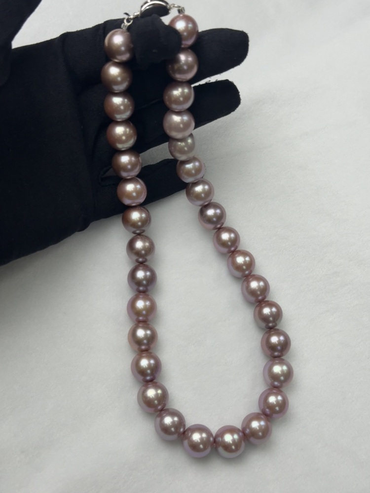 5A Natural Purple Pearl Strand 13~14mm