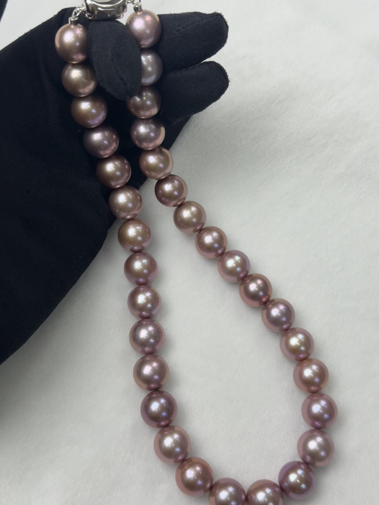 5A Natural Purple Pearl Strand 13~14mm