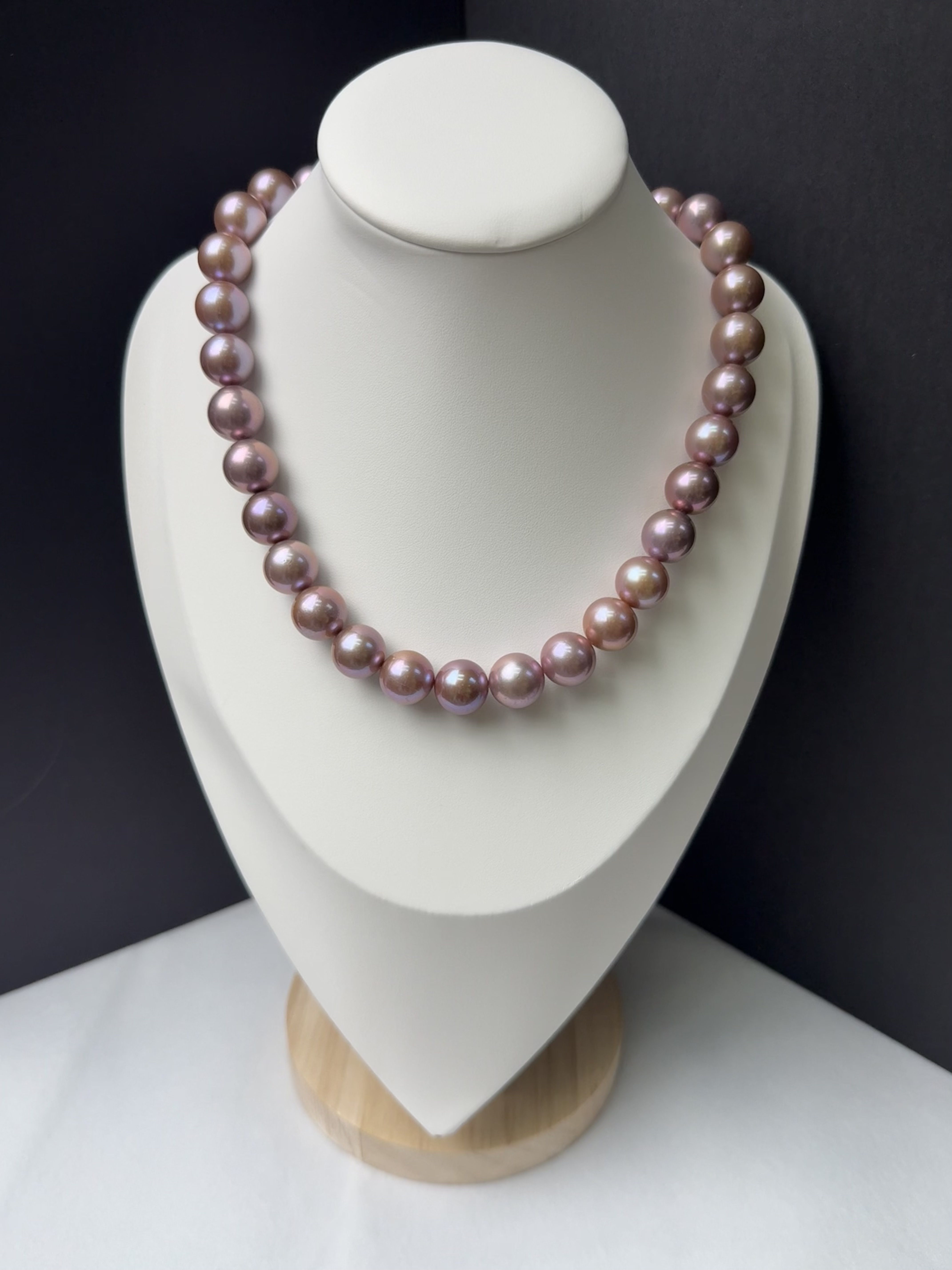 5A Natural Purple Pearl Strand 13~14mm