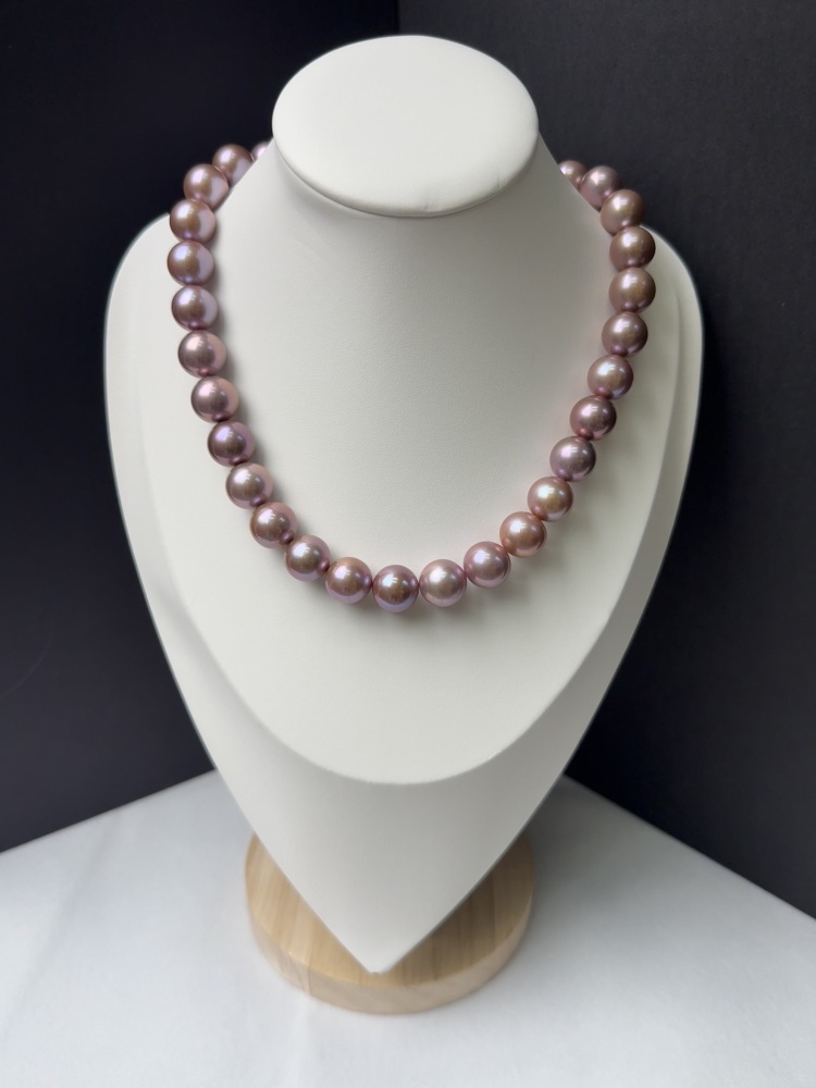 5A Natural Purple Pearl Strand 13~14mm