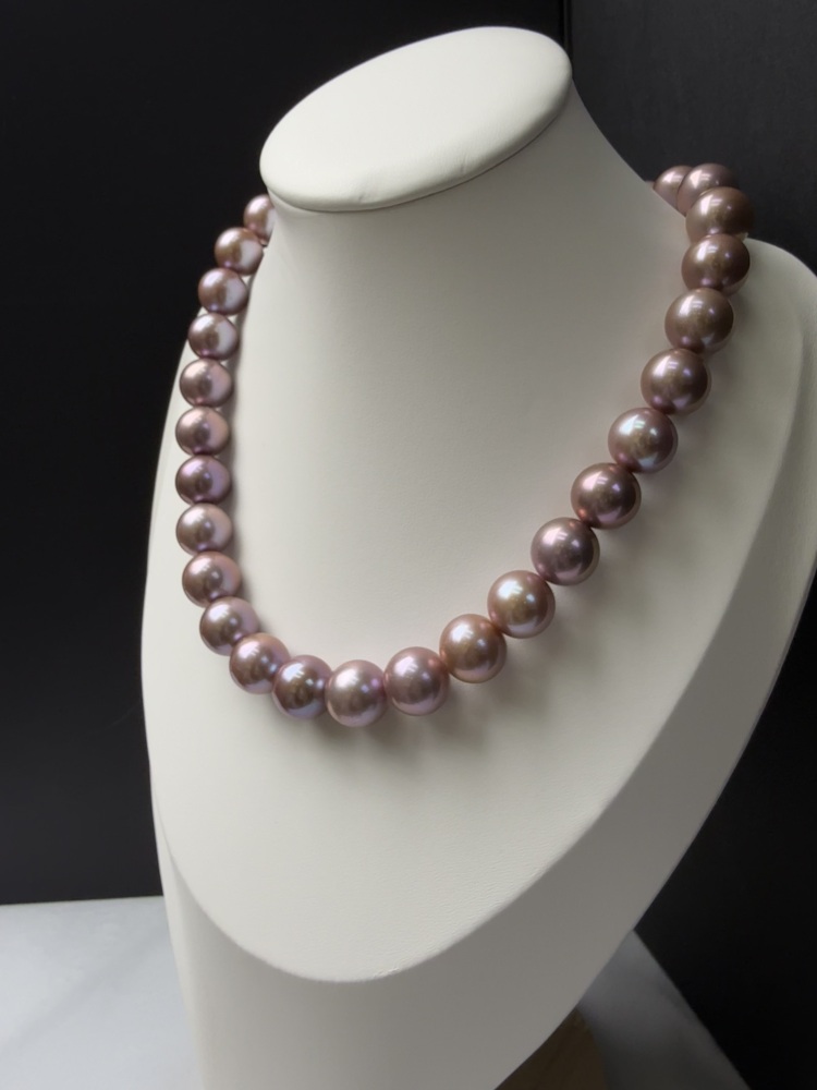 5A Natural Purple Pearl Strand 13~14mm