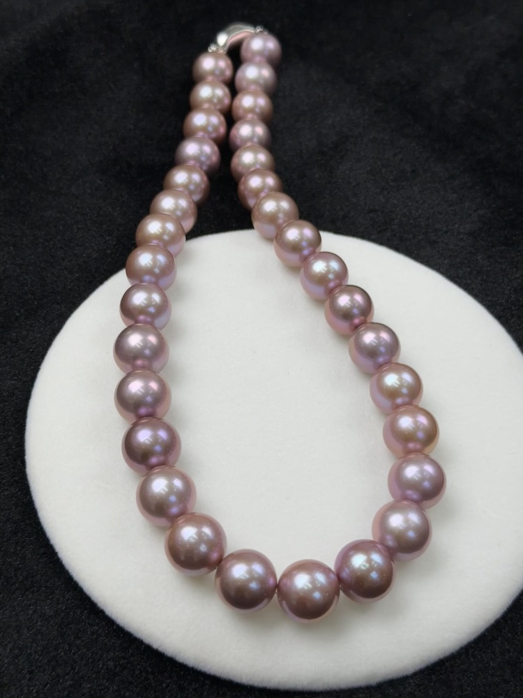 5A Natural Purple Pearl Strand 13~14mm