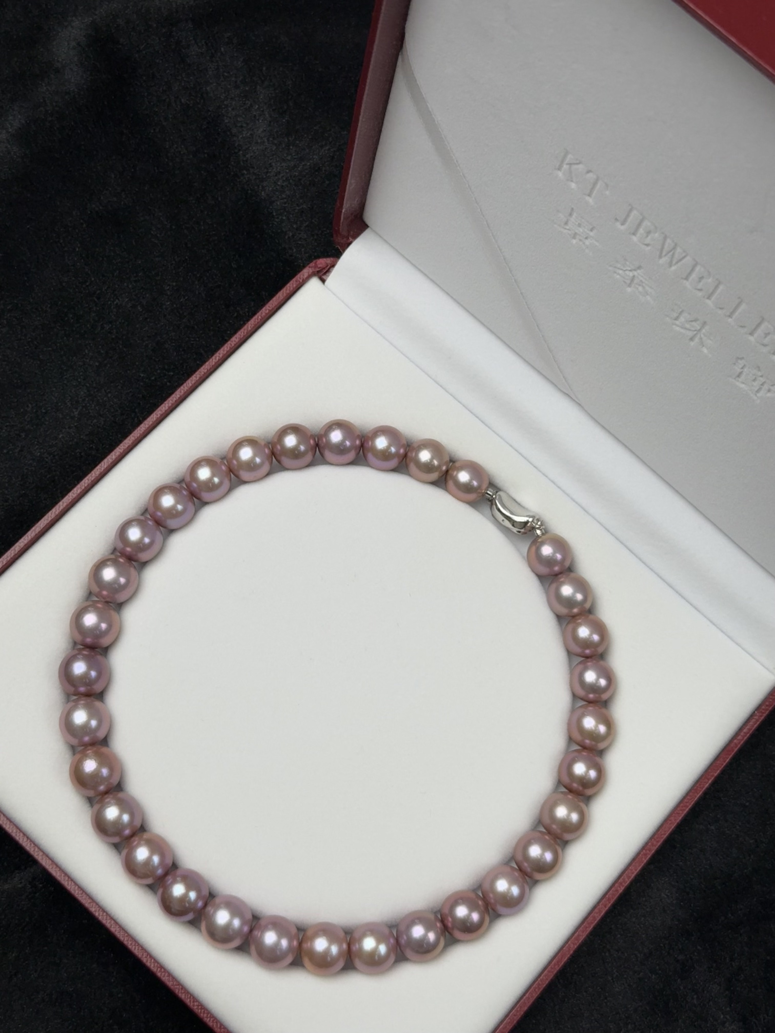 5A Natural Purple Pearl Strand 13~14mm