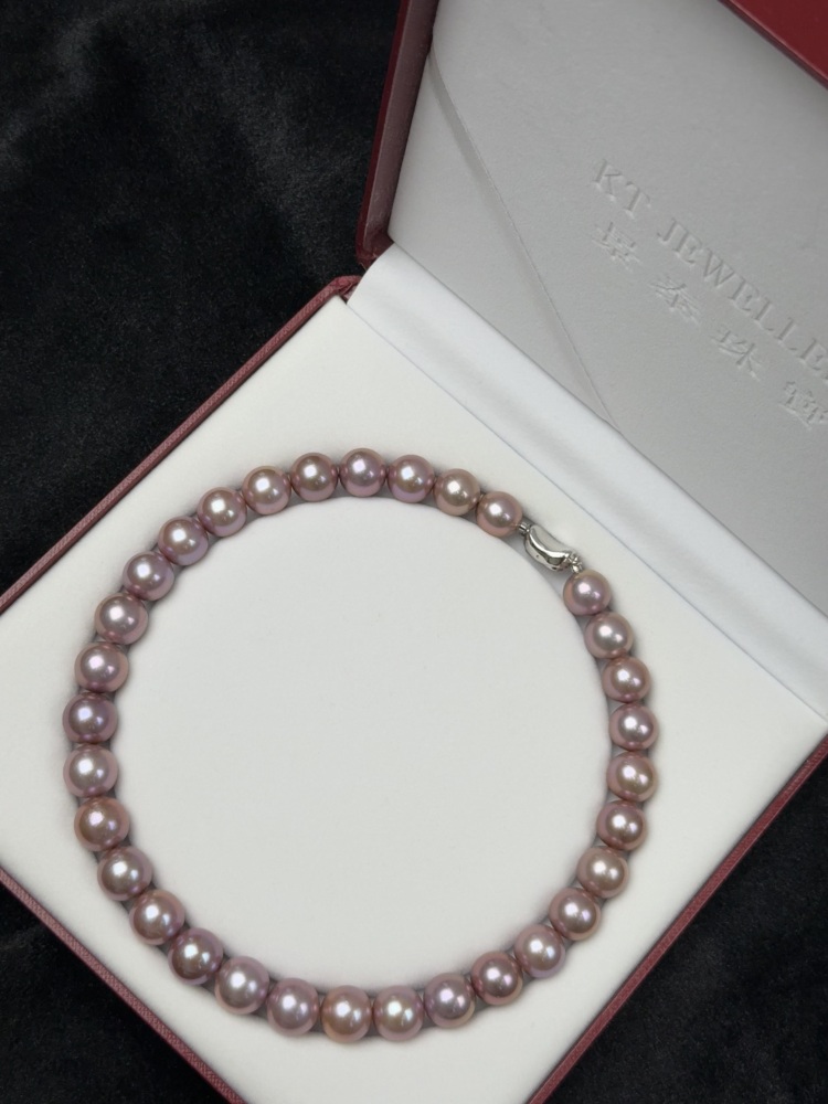 5A Natural Purple Pearl Strand 13~14mm