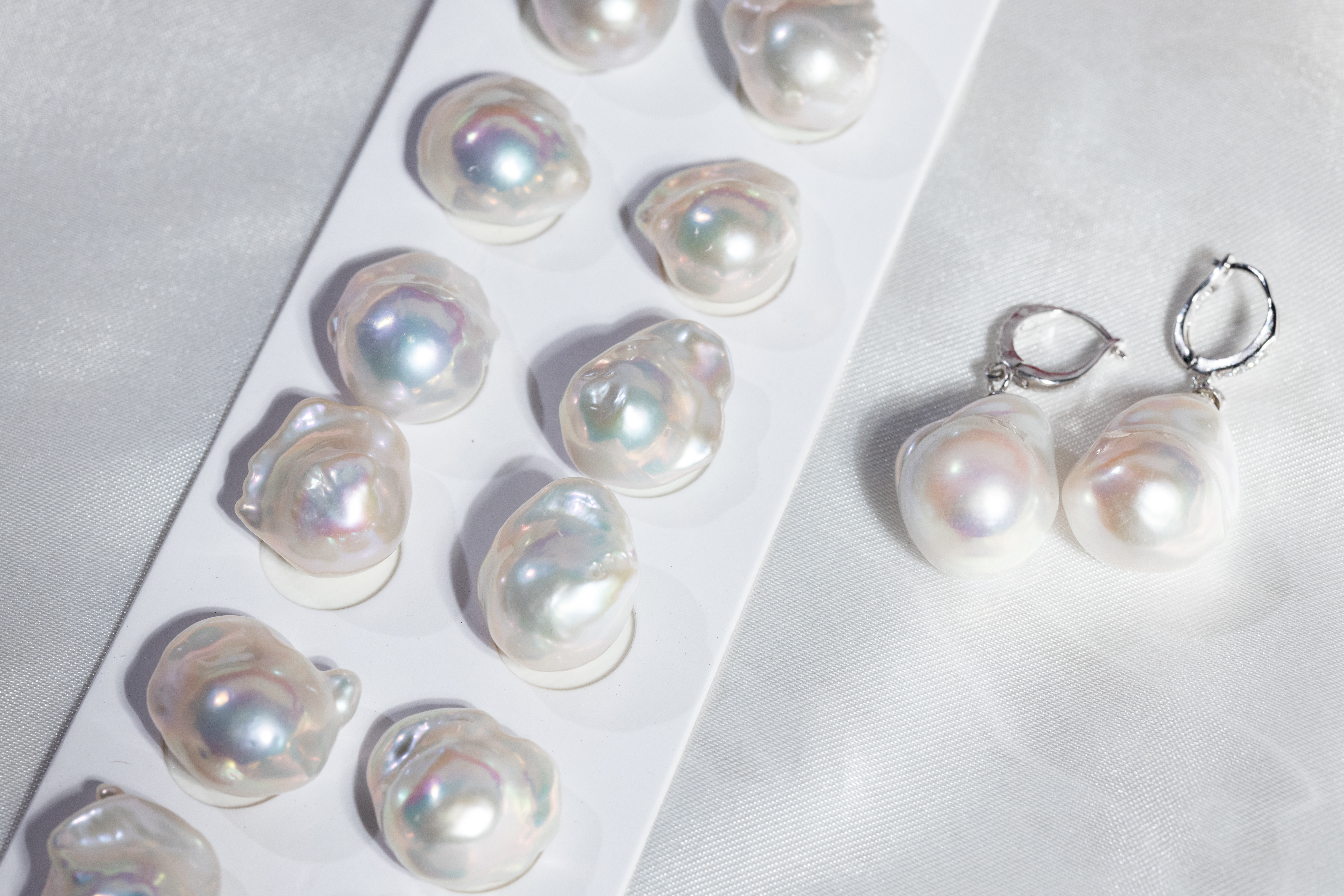 Pearls Ear ring 13~15mm