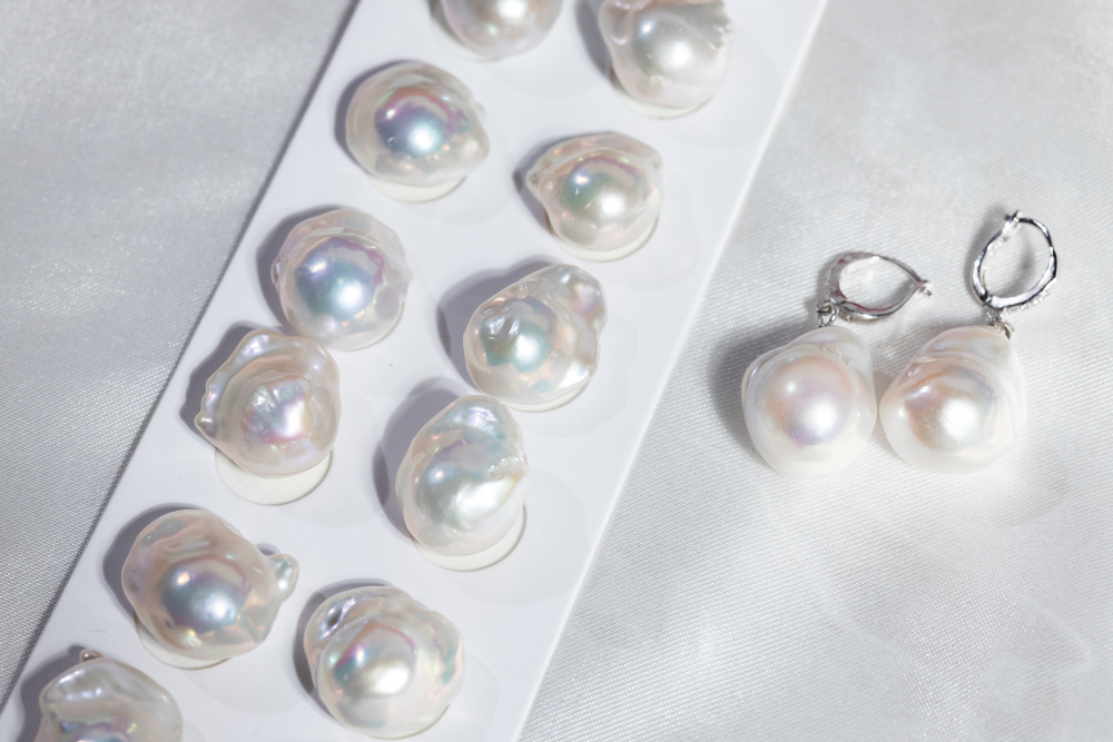 Pearls Ear ring 13~15mm