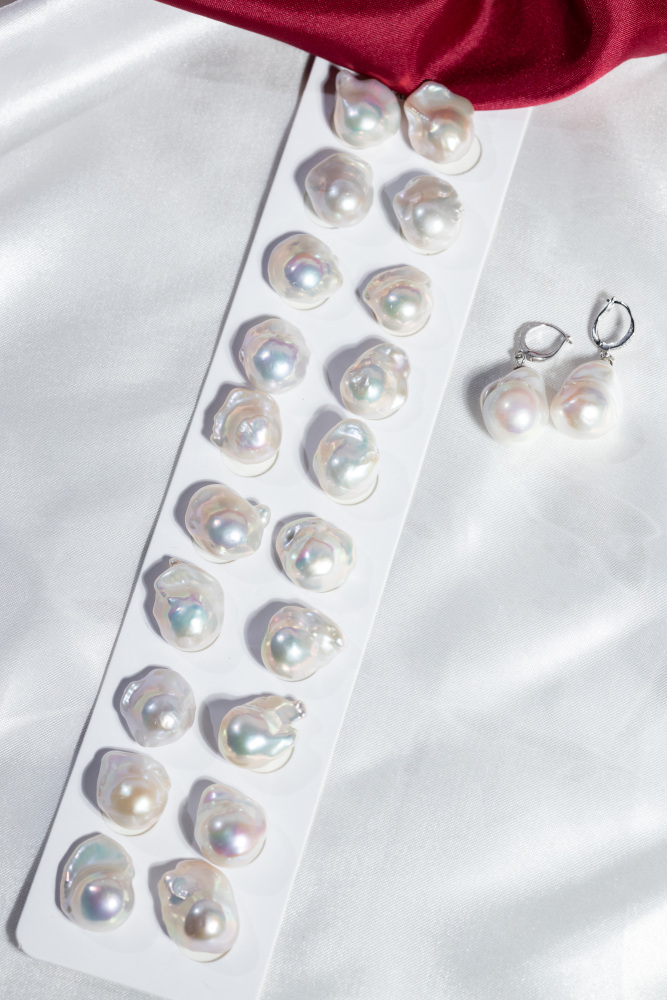Pearls Ear ring 13~15mm