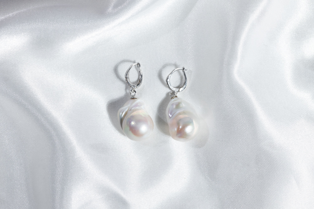 Pearls Ear ring 13~15mm