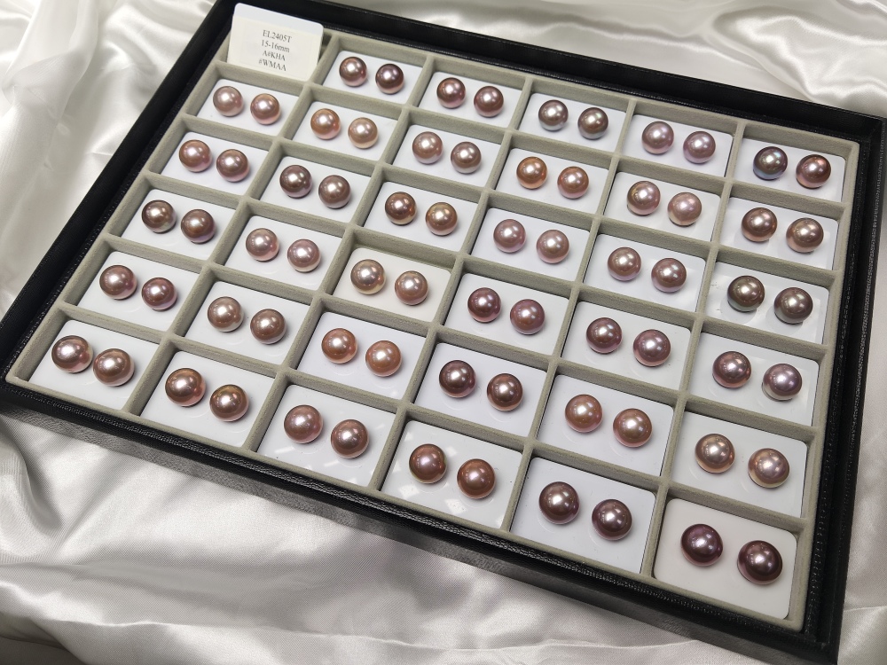 5A Top Quality Pearls Ear ring 15~16mm