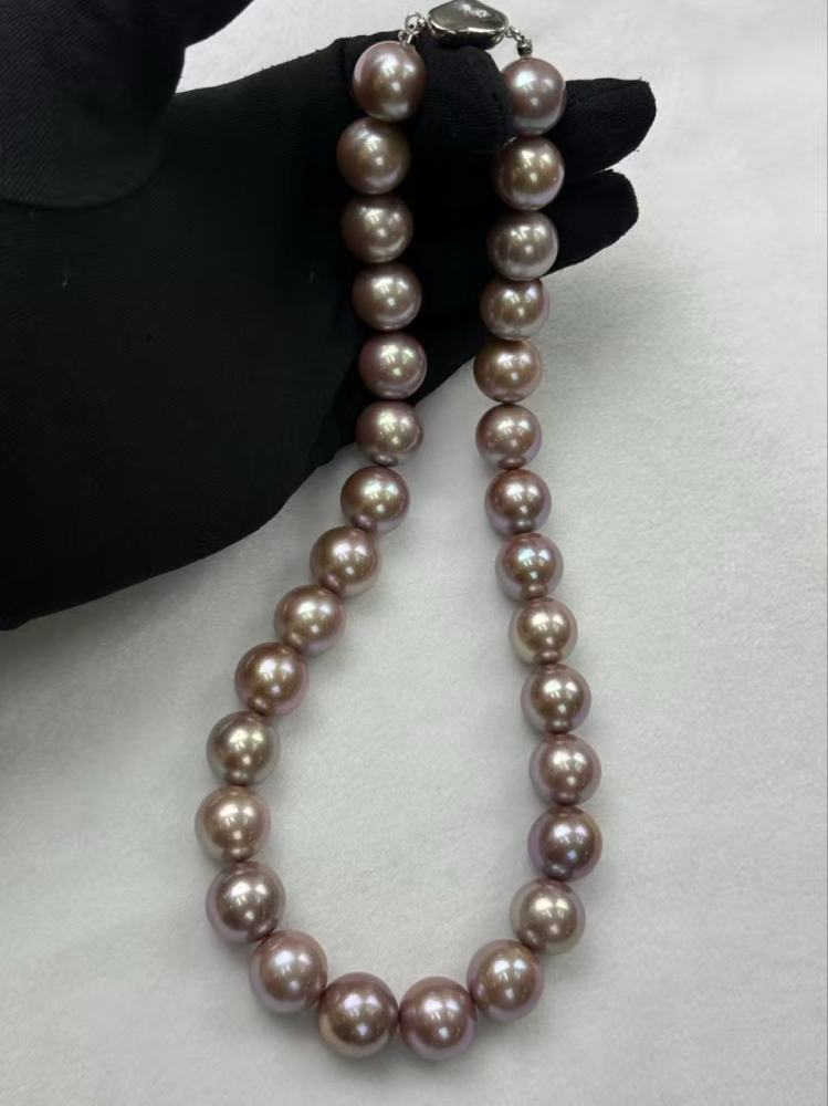 5A Natural Purple Pearl Strand 14~15mm
