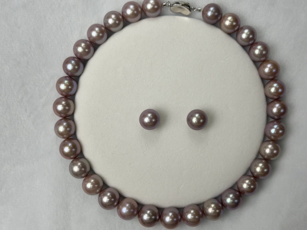 5A Natural Purple Pearl Strand 14~15mm