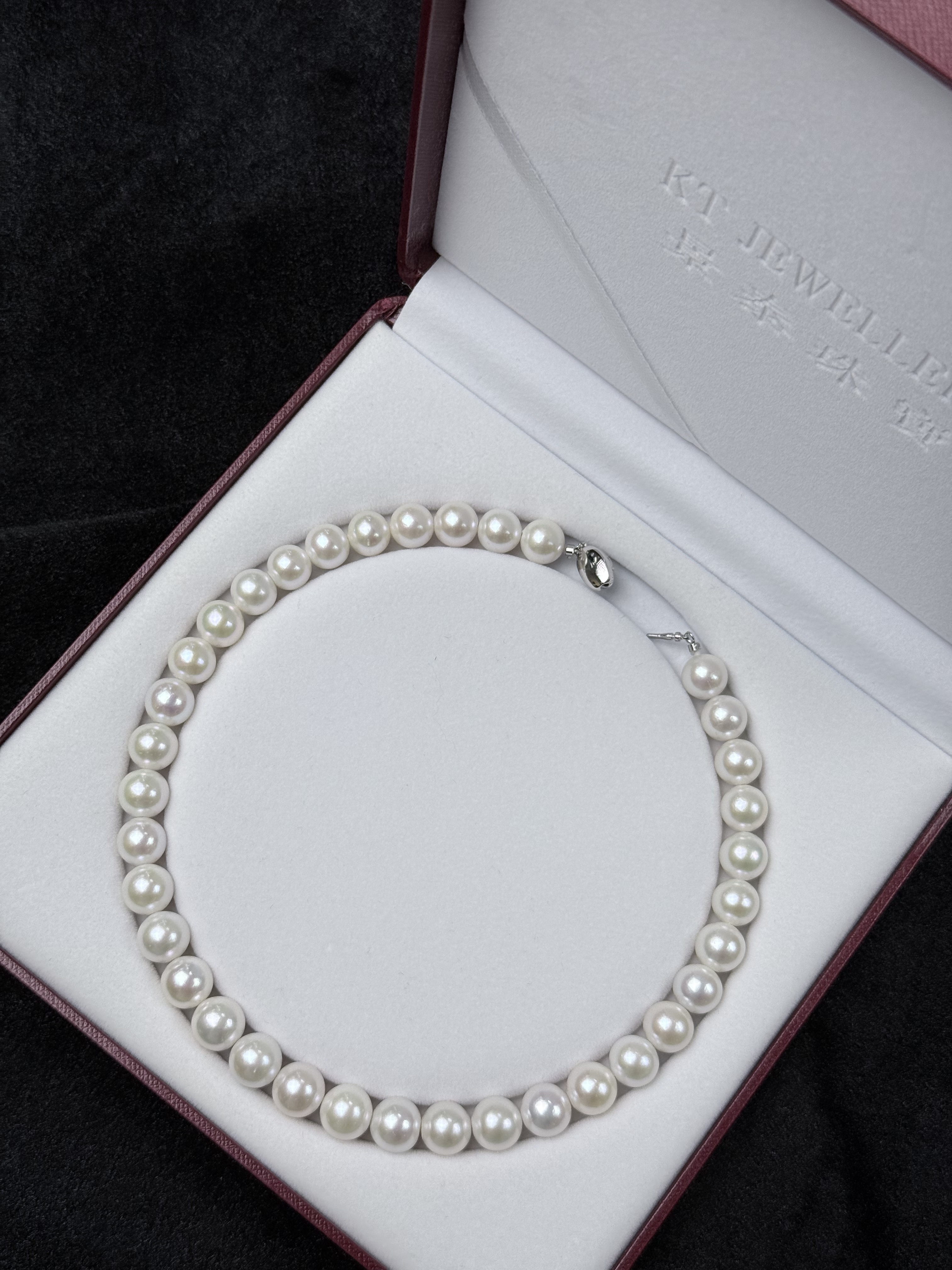 5A White Pearl Strand 11~12mm Includes one pair of earrings