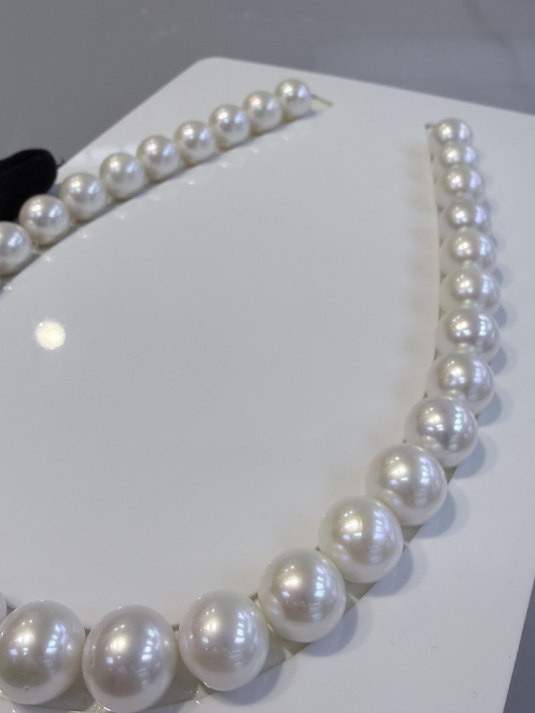 5A White Pearl Strand 13~14mm