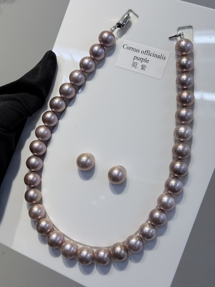 5A Natural Purple Pearl Strand 13~14mm