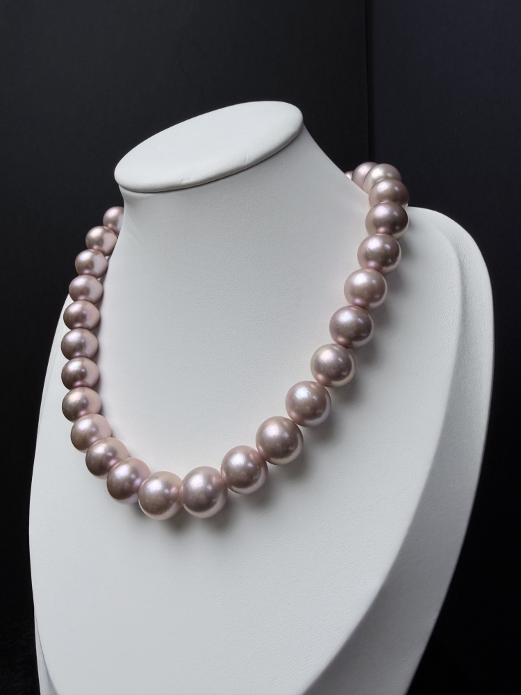 5A Natural Purple Pearl Strand 13~14mm