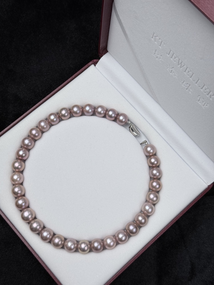 5A Natural Purple Pearl Strand 13~14mm