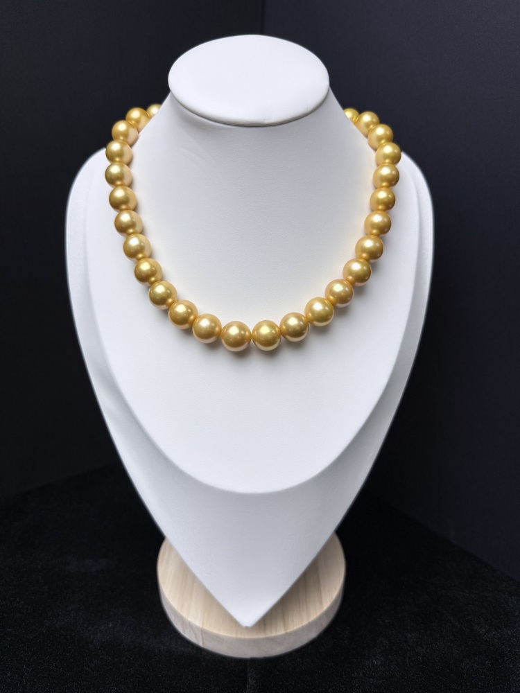 Gold Pearls Necklace 12~14mm