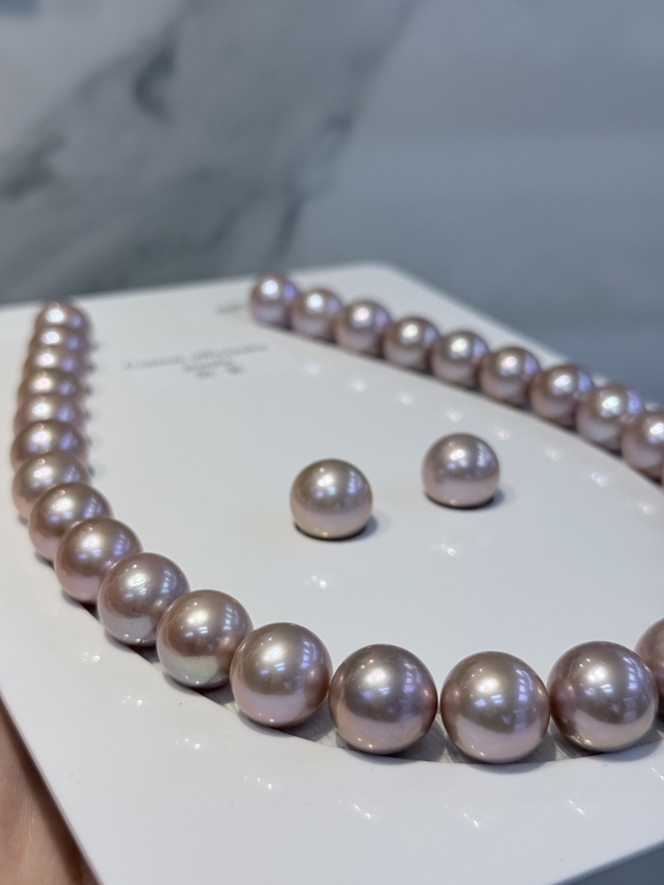 5A Natural Purple Pearl Strand 14~15mm