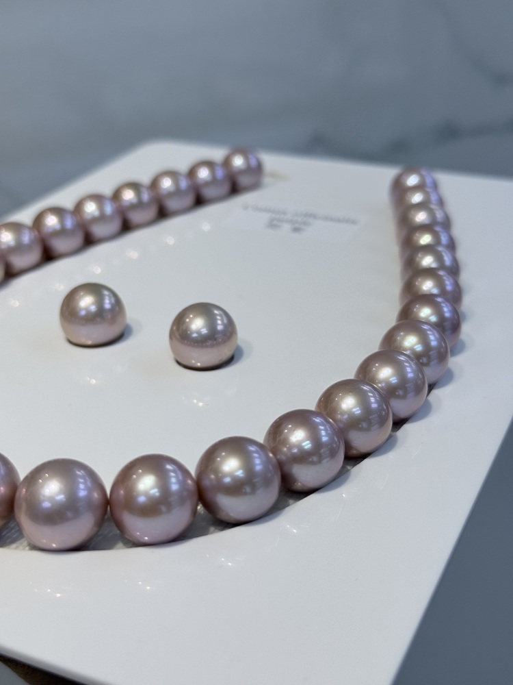 5A Natural Purple Pearl Strand 14~15mm