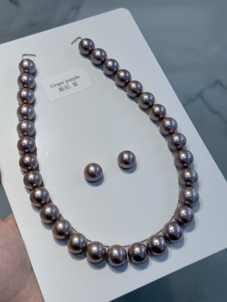 5A Natural Purple Pearl Strand 14~15mm