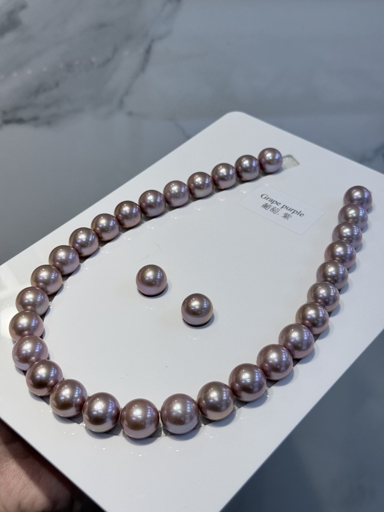 5A Natural Purple Pearl Strand 14~15mm