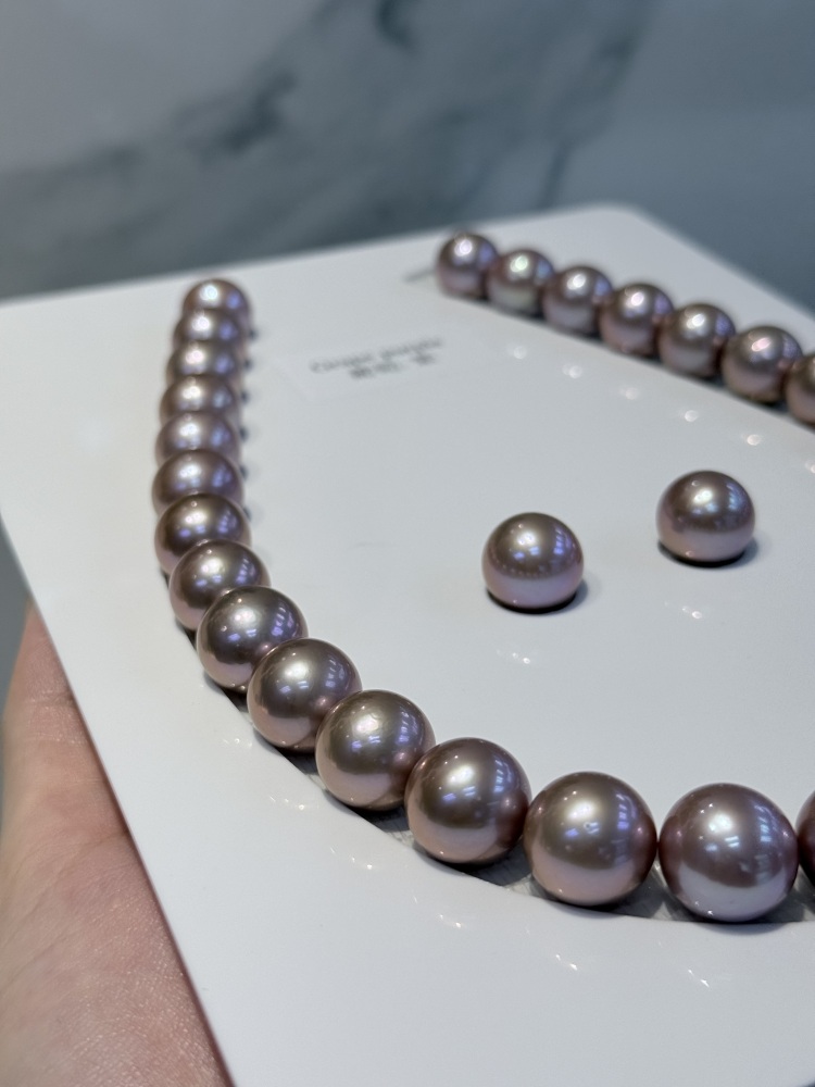 5A Natural Purple Pearl Strand 14~15mm