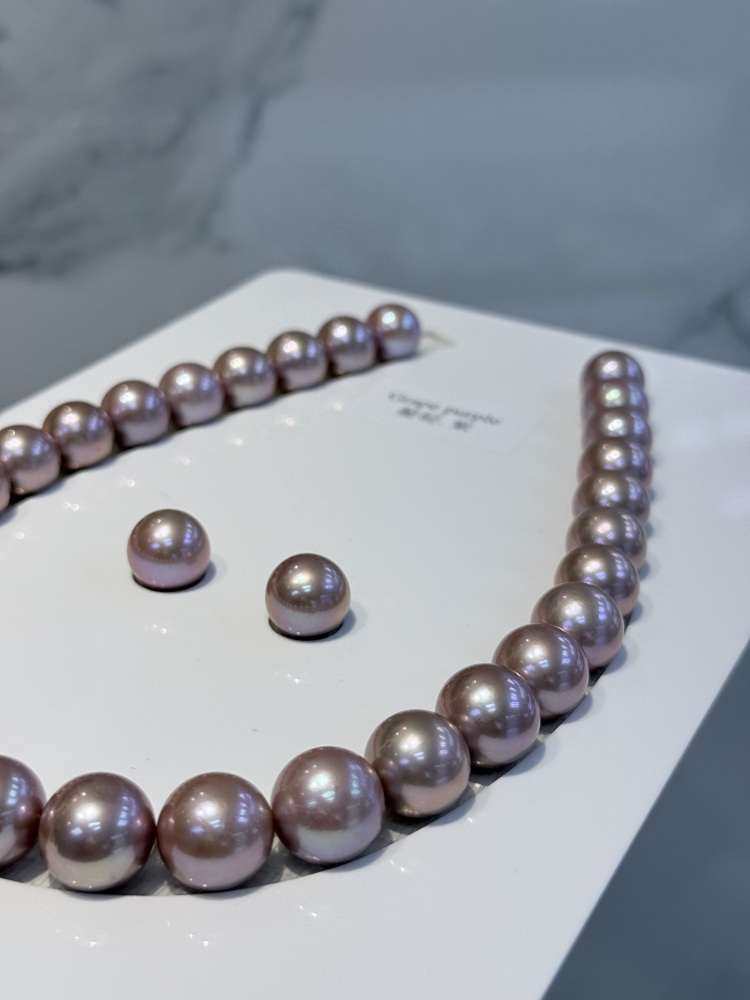 5A Natural Purple Pearl Strand 14~15mm