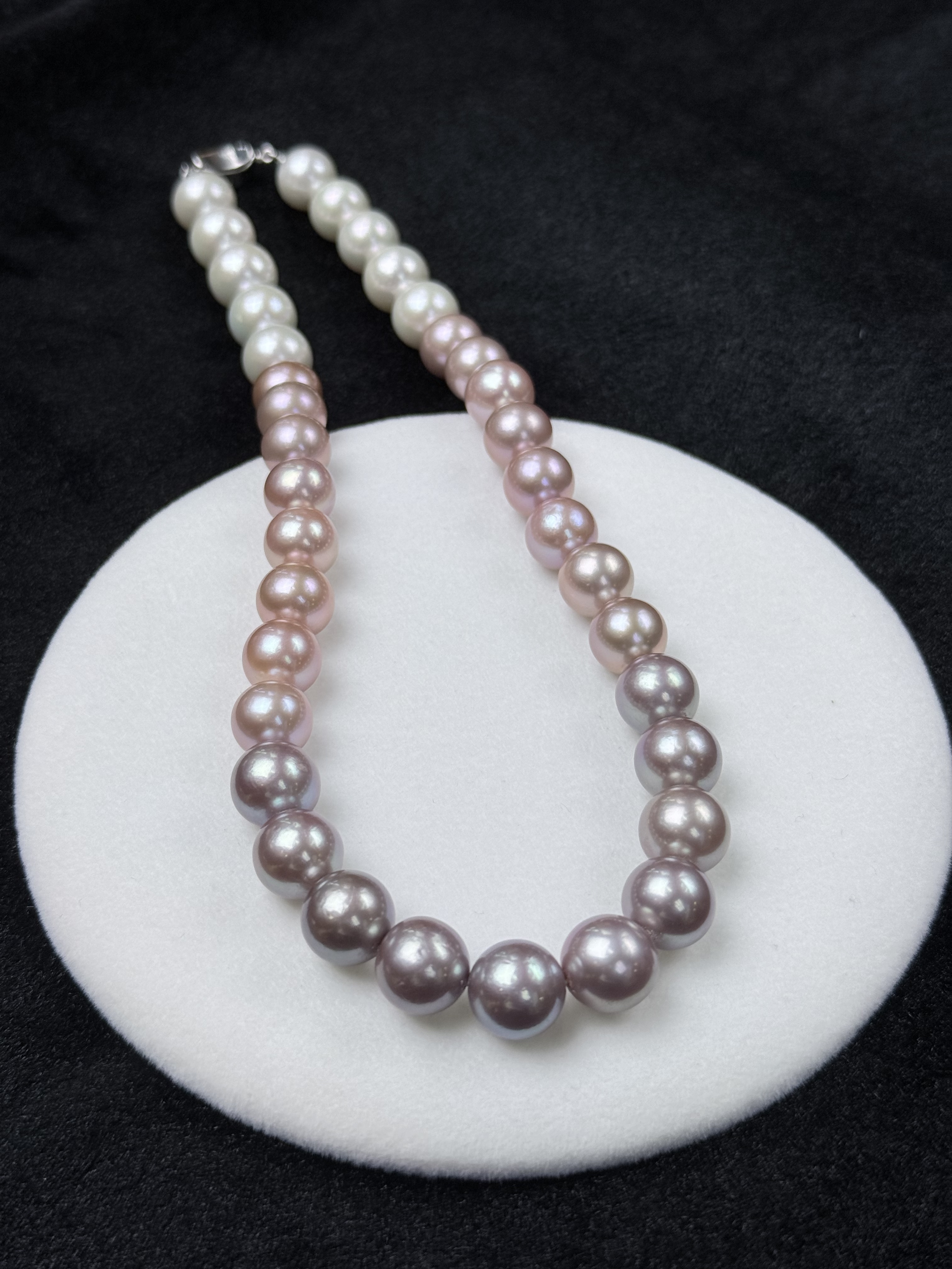5A Gradient color Purple Freshwater Pearl strand 11~12mm
