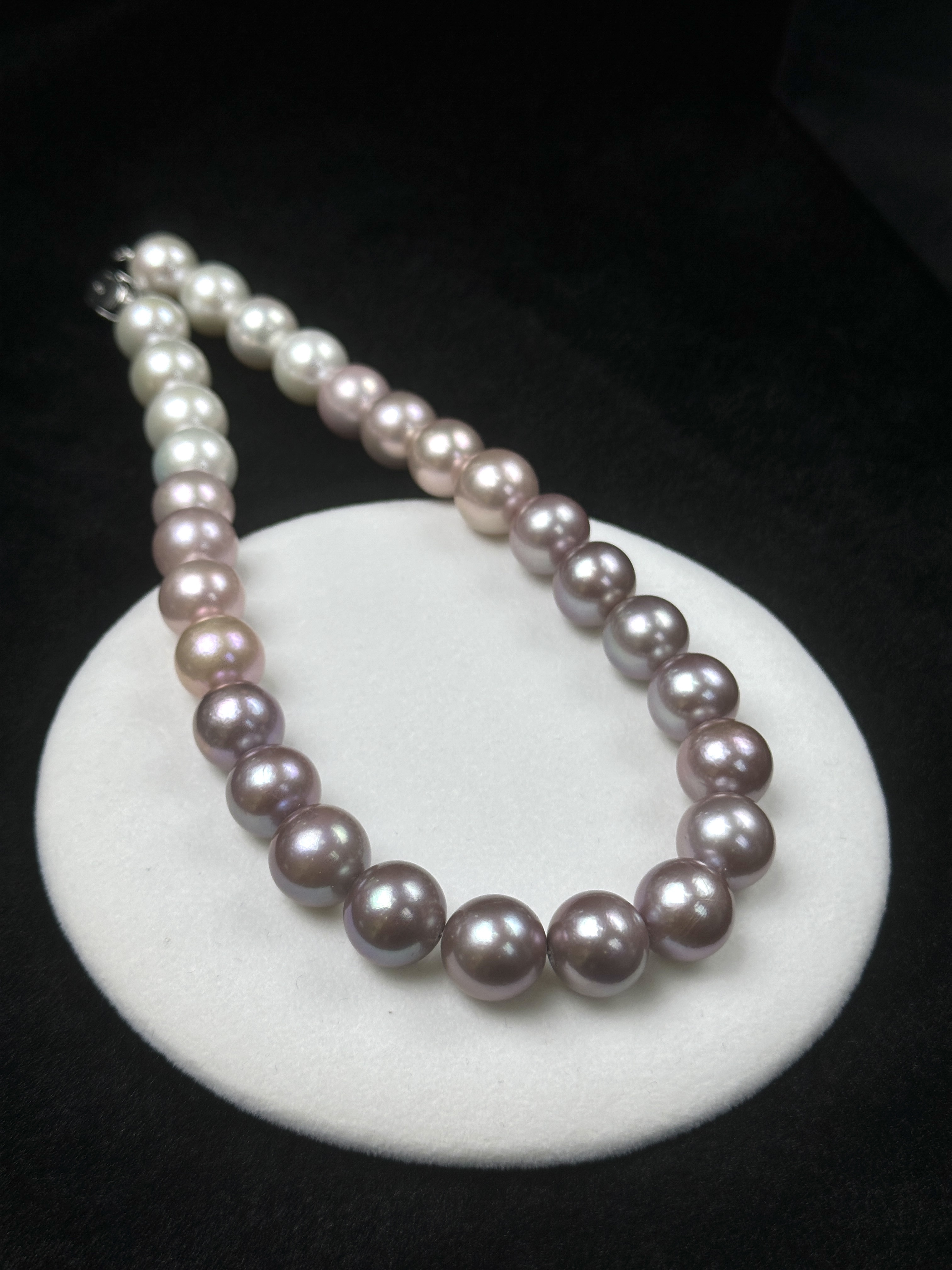 5A Gradient color Purple Freshwater Pearl strand 14~15mm
