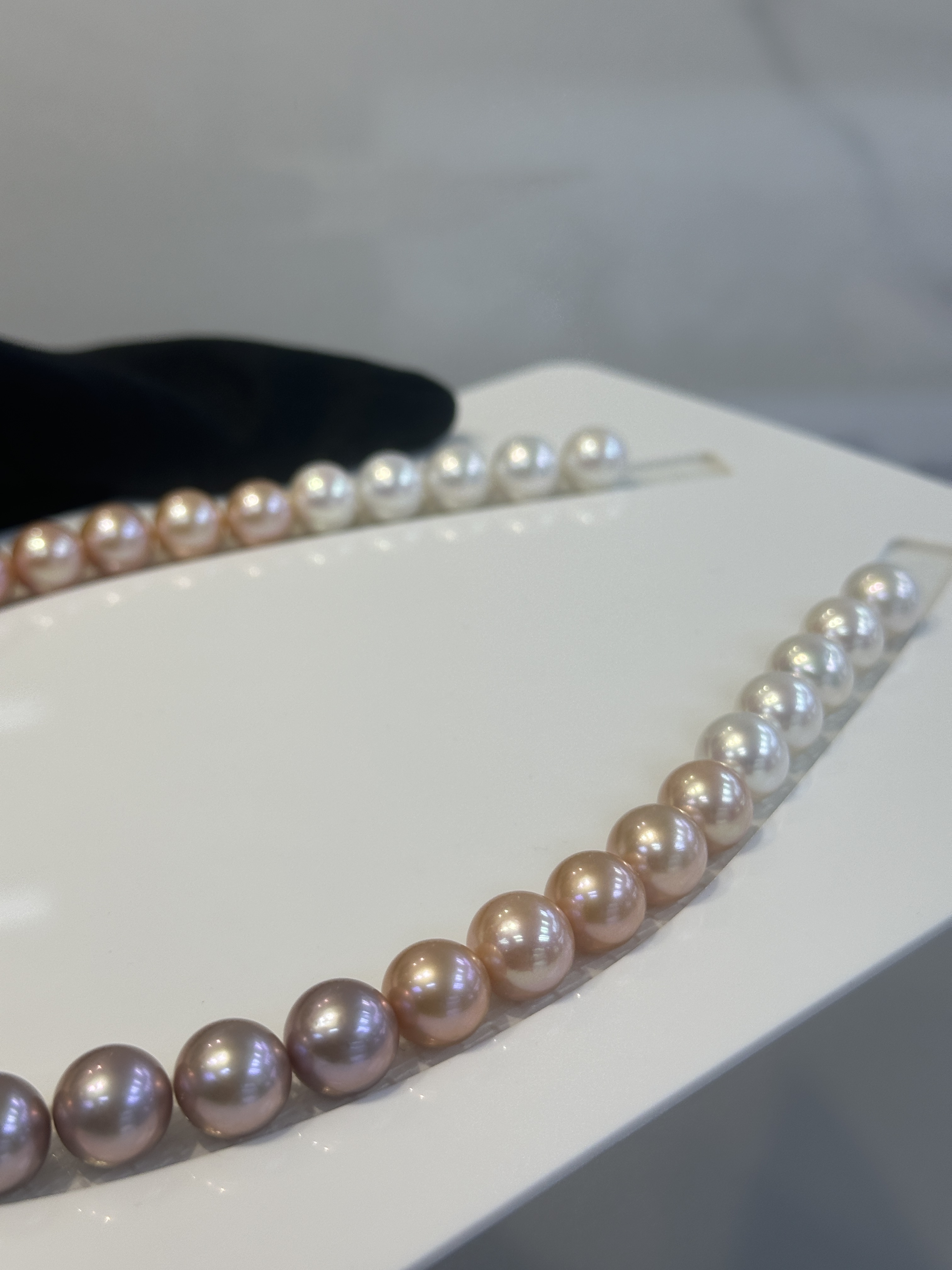 5A Gradient color Purple Freshwater Pearl strand 10~11mm