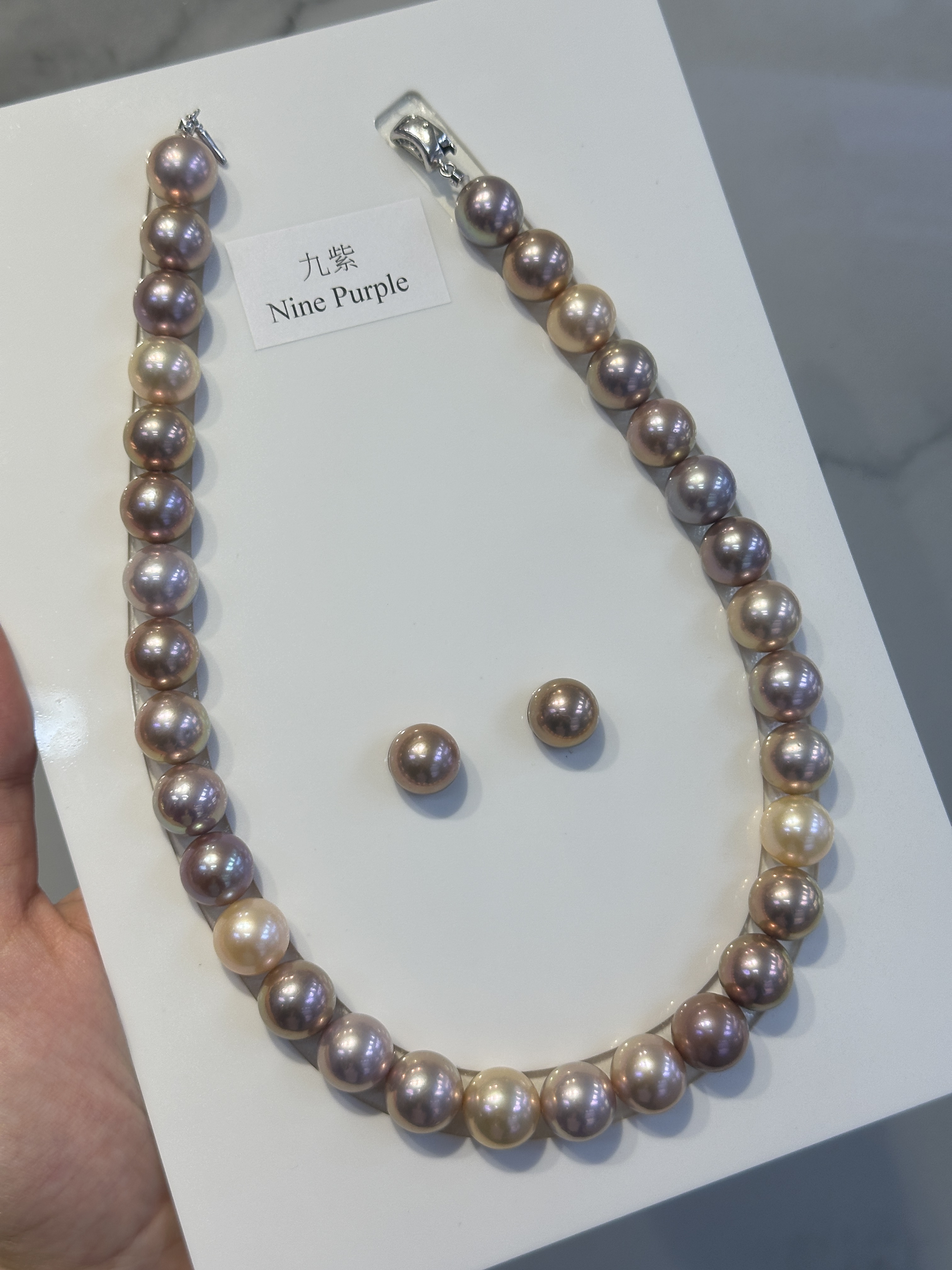 5A Multi color Purple Freshwater Pearl strand 13~14mm