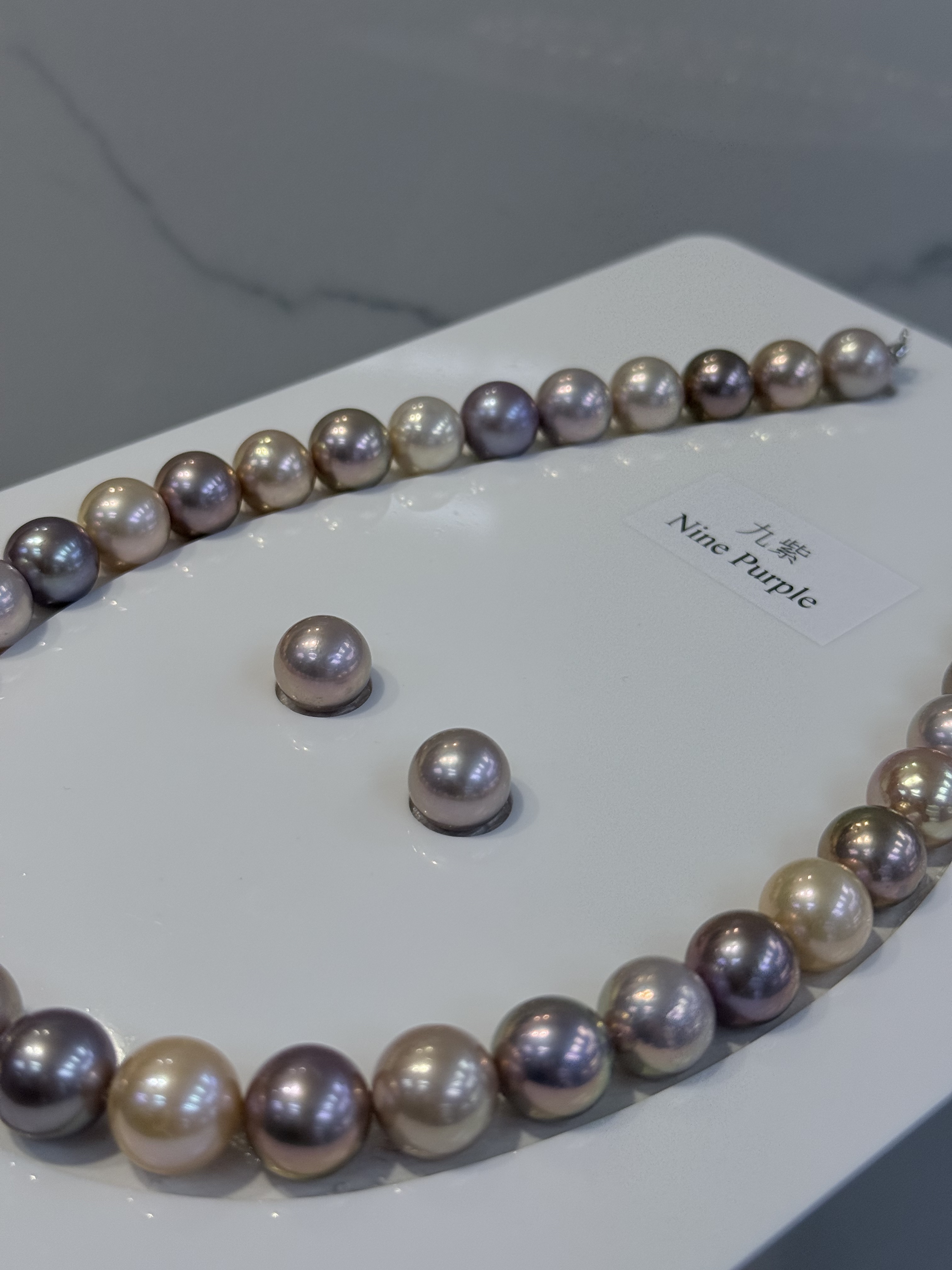 5A Multi color Purple Freshwater Pearl strand 12~13mm